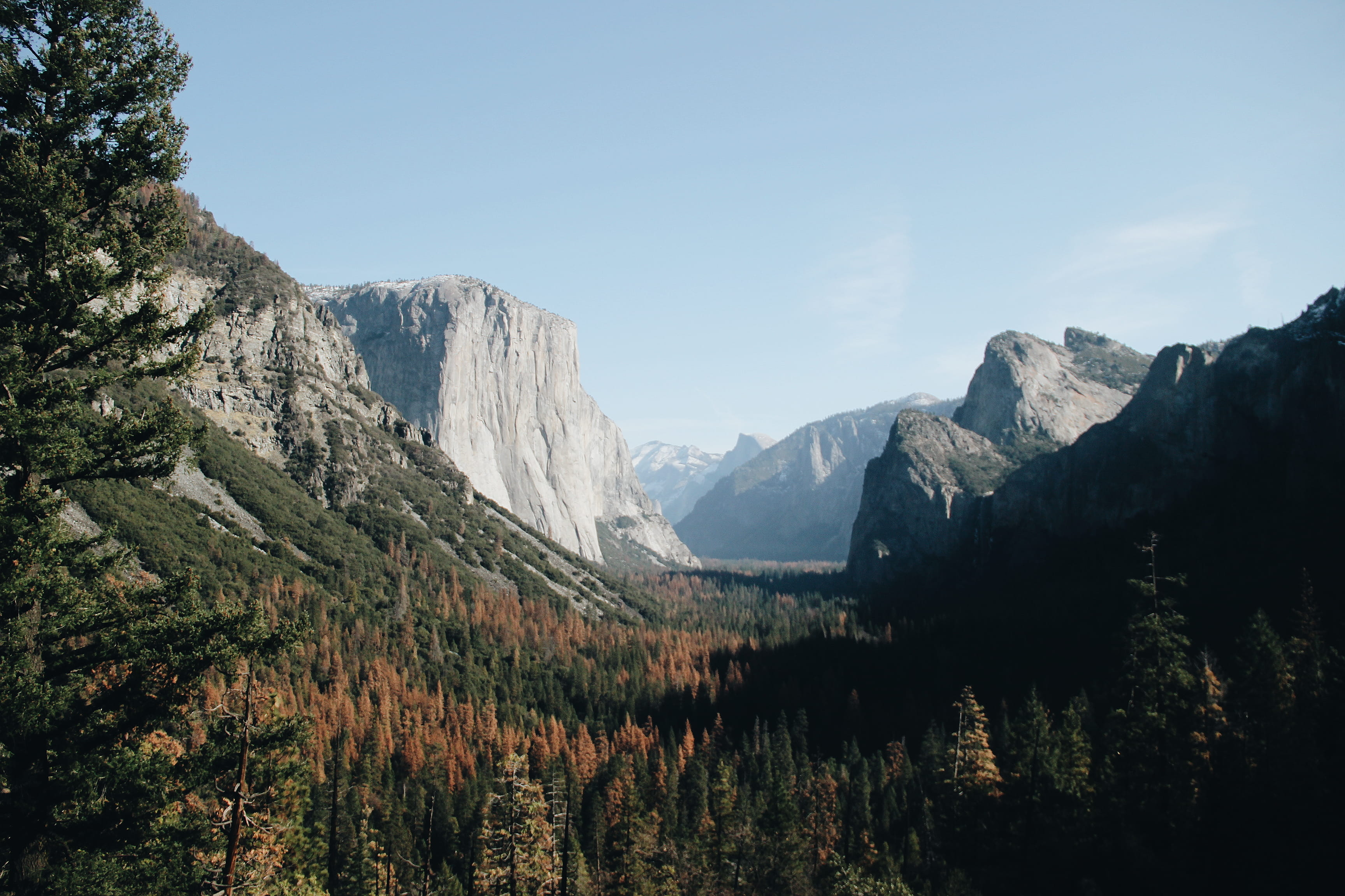 outdoors, sky, forrest, peak, mountain, scenics - nature, snow, field, el capitan, green, rock, non-urban scene, environment, mother nature, wanderlust, HD Wallpaper