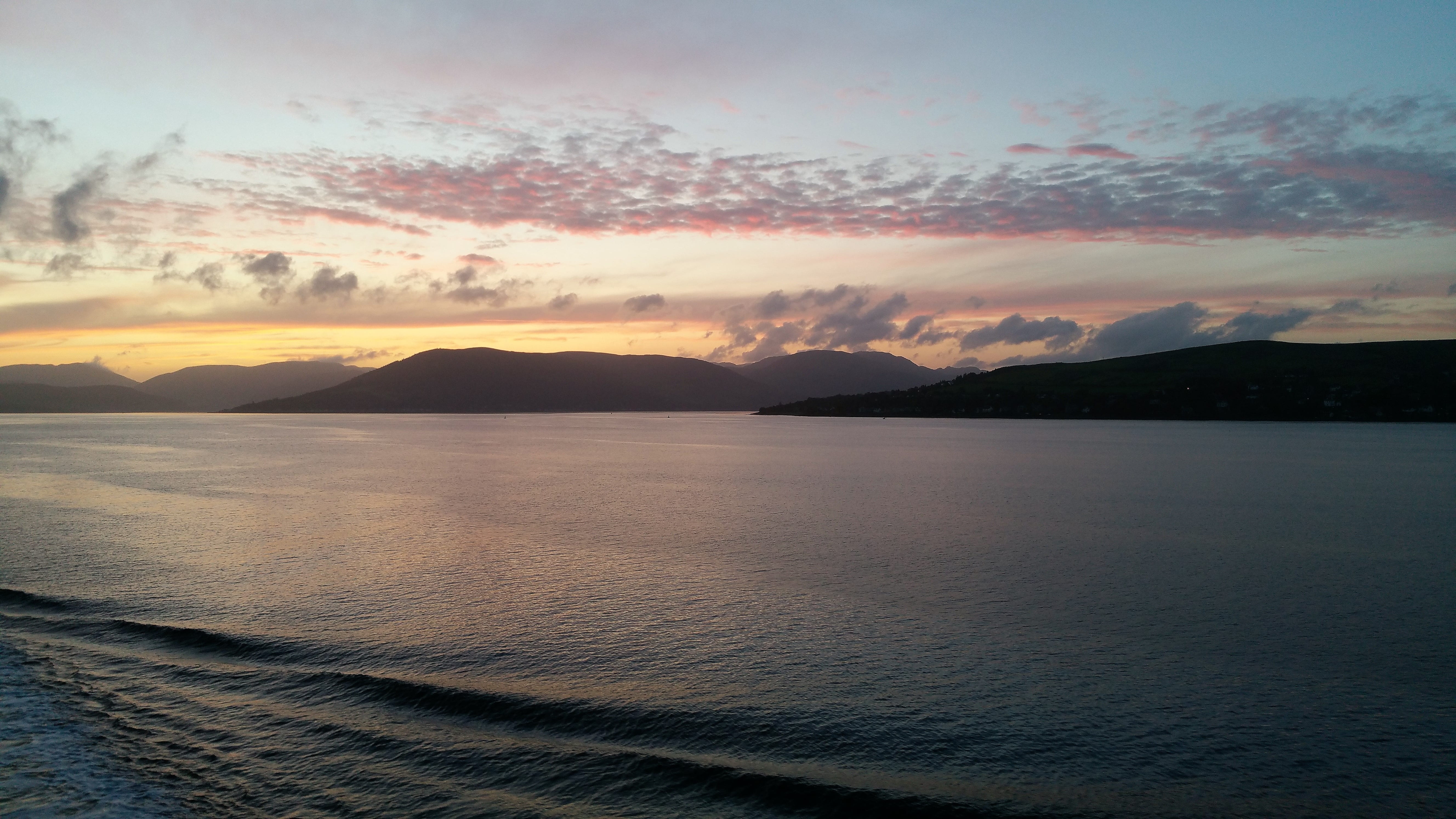 cloud - sky, scotland, tranquility, no people, sea, tranquil scene, sunset, mountain, travel destinations, environment, island, scenics - nature, mystical, HD Wallpaper