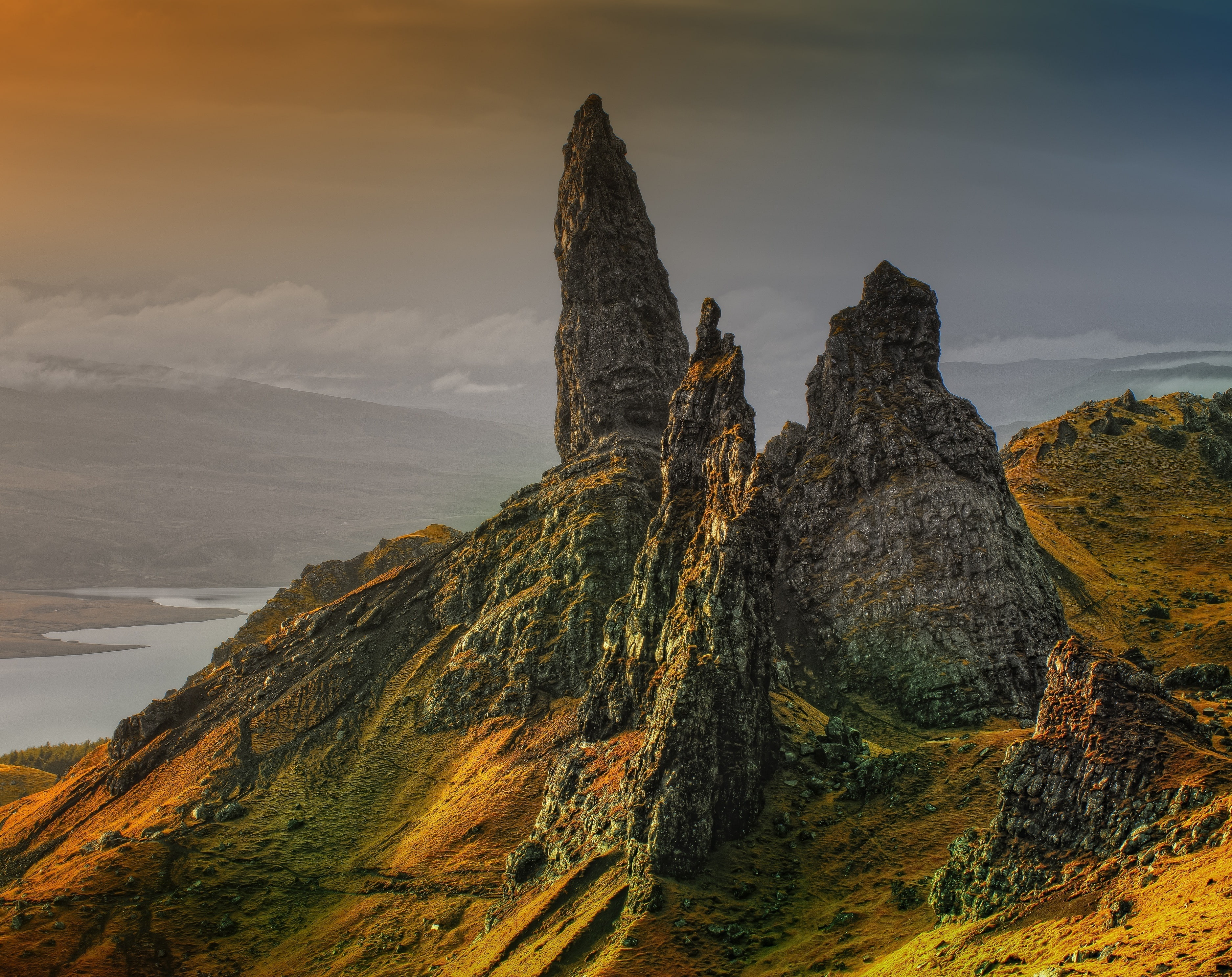 Mountain, nature paradise, Nature, Mood, United Kingdom, clouded sky, sky, Rock, cloud formations, idyllic, gray, Travel, beauty in nature, dramatic sky, HD Wallpaper