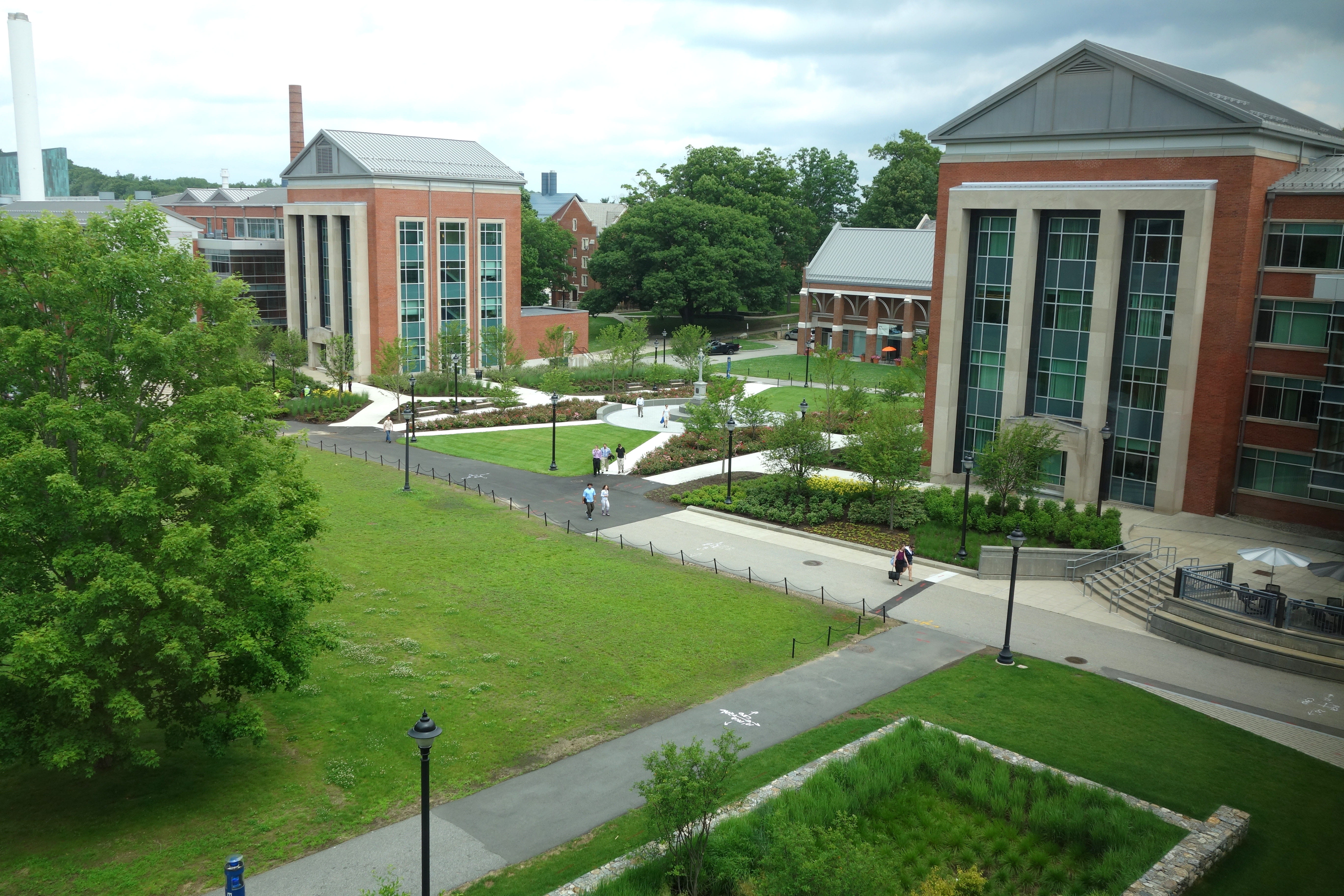 university, green color, Main Quad, 5K, building, connecitcut, connecticut, built Structure, city, quad, campus, architecture, day, buildings, architecture And Buildings, HD Wallpaper