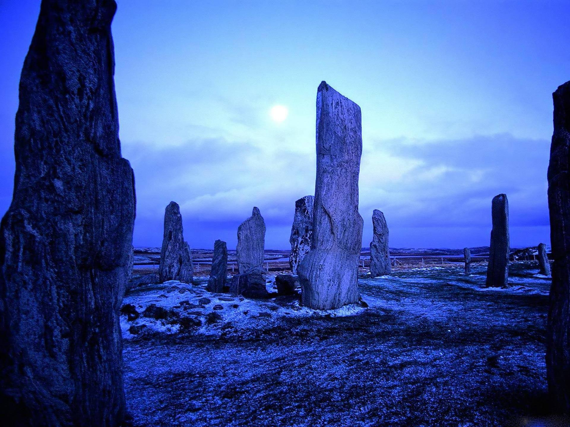 landmark, stones, callanish stones, scotland, scotl, nature and landscapes, callanish, travel, 1080P, HD Wallpaper