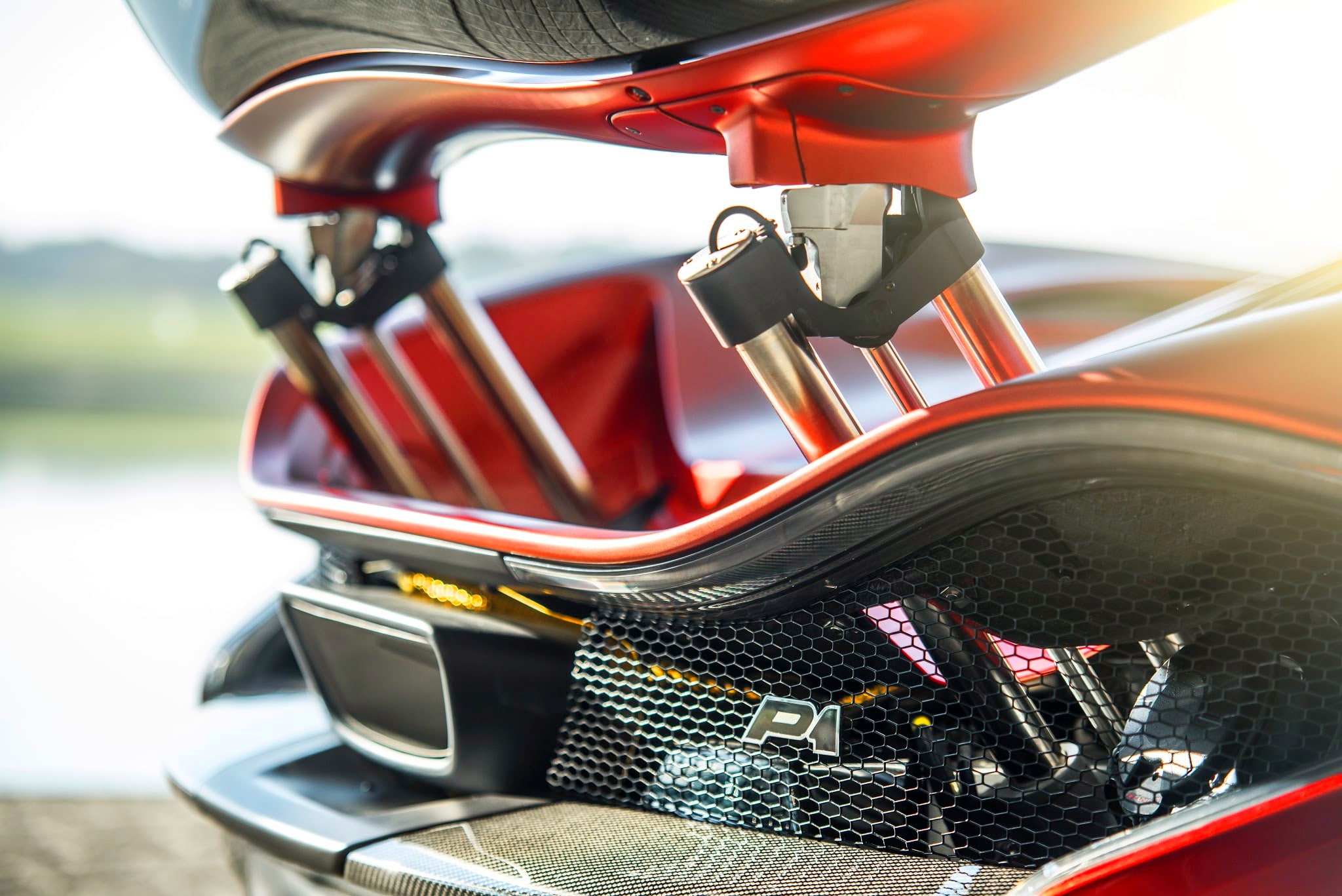 rear wing, McLaren P1, car, 1080P, exhaust pipes, HD Wallpaper