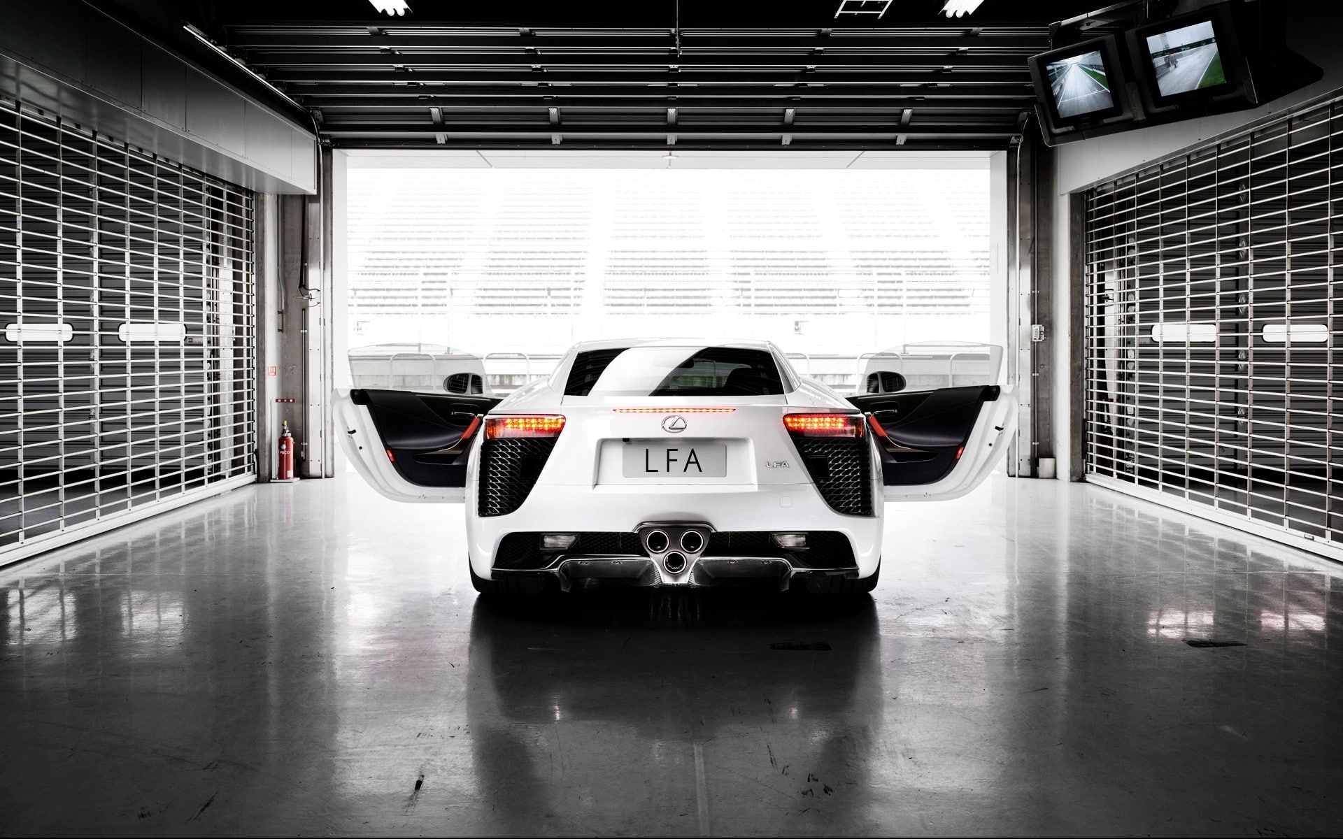 Lexus, 1080P, LFA, Wings, Rear, Car, White, 2012, View, HD Wallpaper