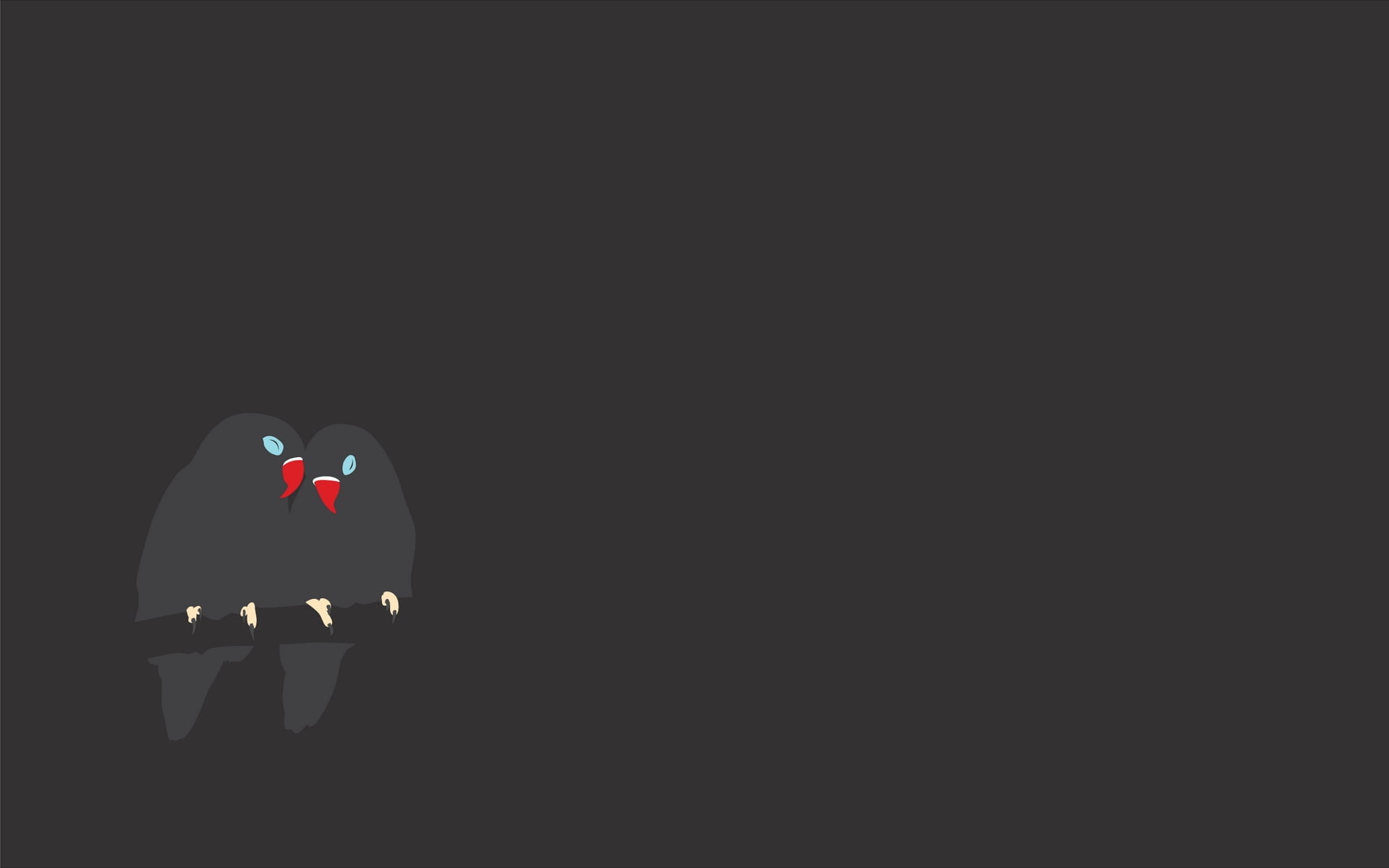 isolated, dark, love, cute, vector, branch, bird, flying, illuminated, studio shot, animal Wing, nature, romance, symbol, heart Shape, design, day, minimalist, HD Wallpaper