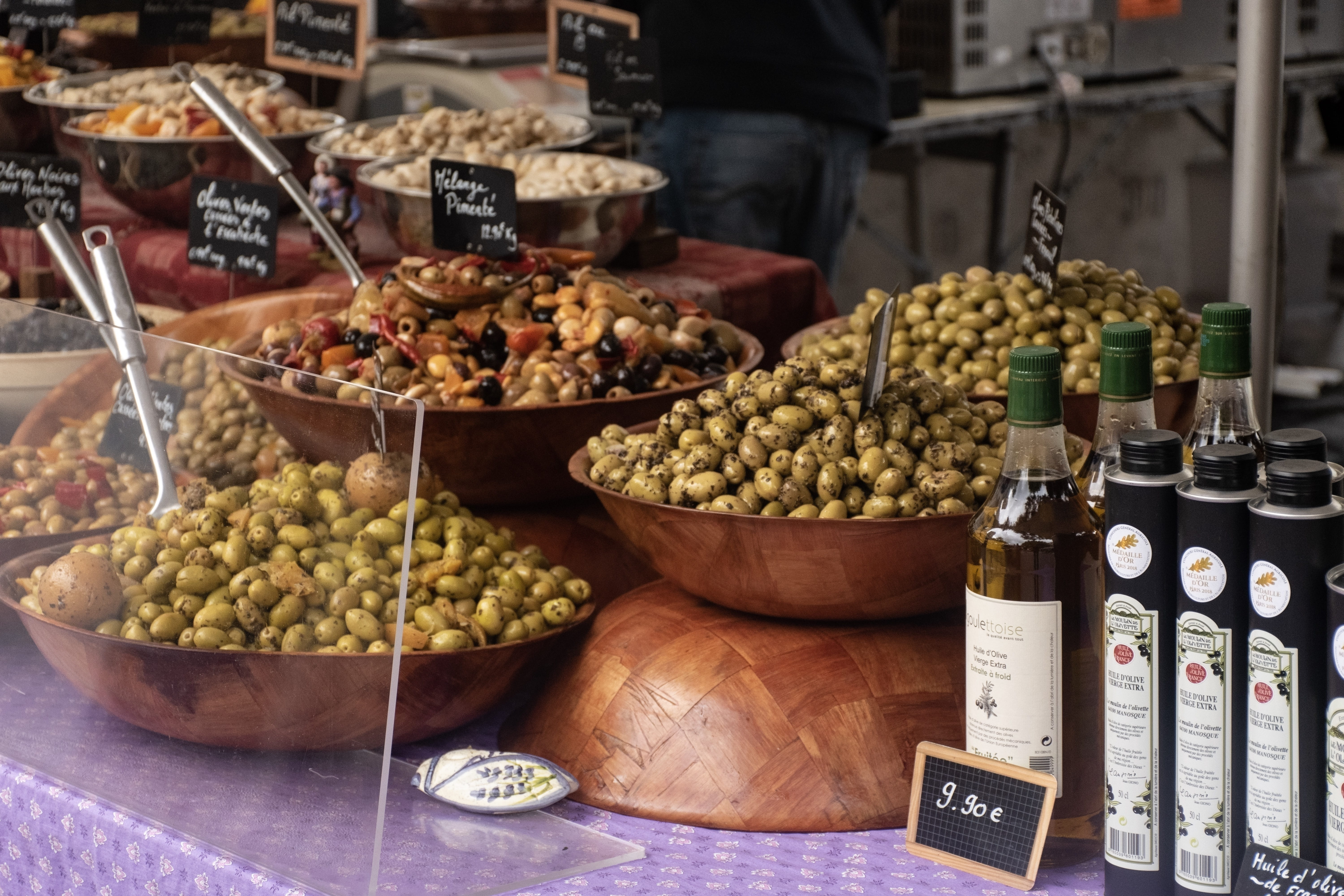 retail, small business, market day, choice, 5K, south of france, country market, food, market stall, forcalquier, farmers market, container, for sale, HD Wallpaper