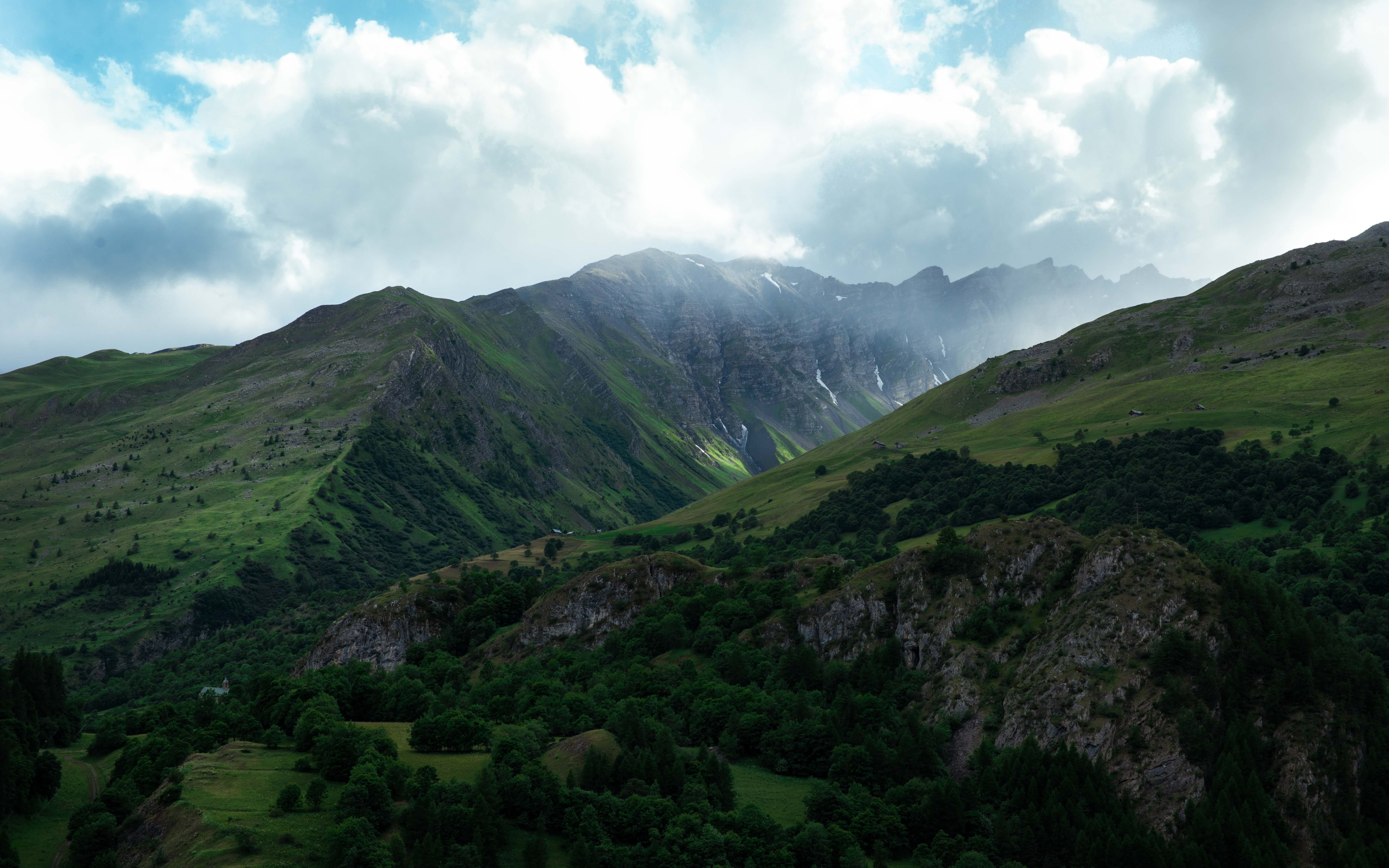 outdoors, no people, environment, scenics - nature, day, land, 5K, mountain range, nature, sky, landscape, idyllic, valloire, mountain, outdoor, beauty in nature, HD Wallpaper