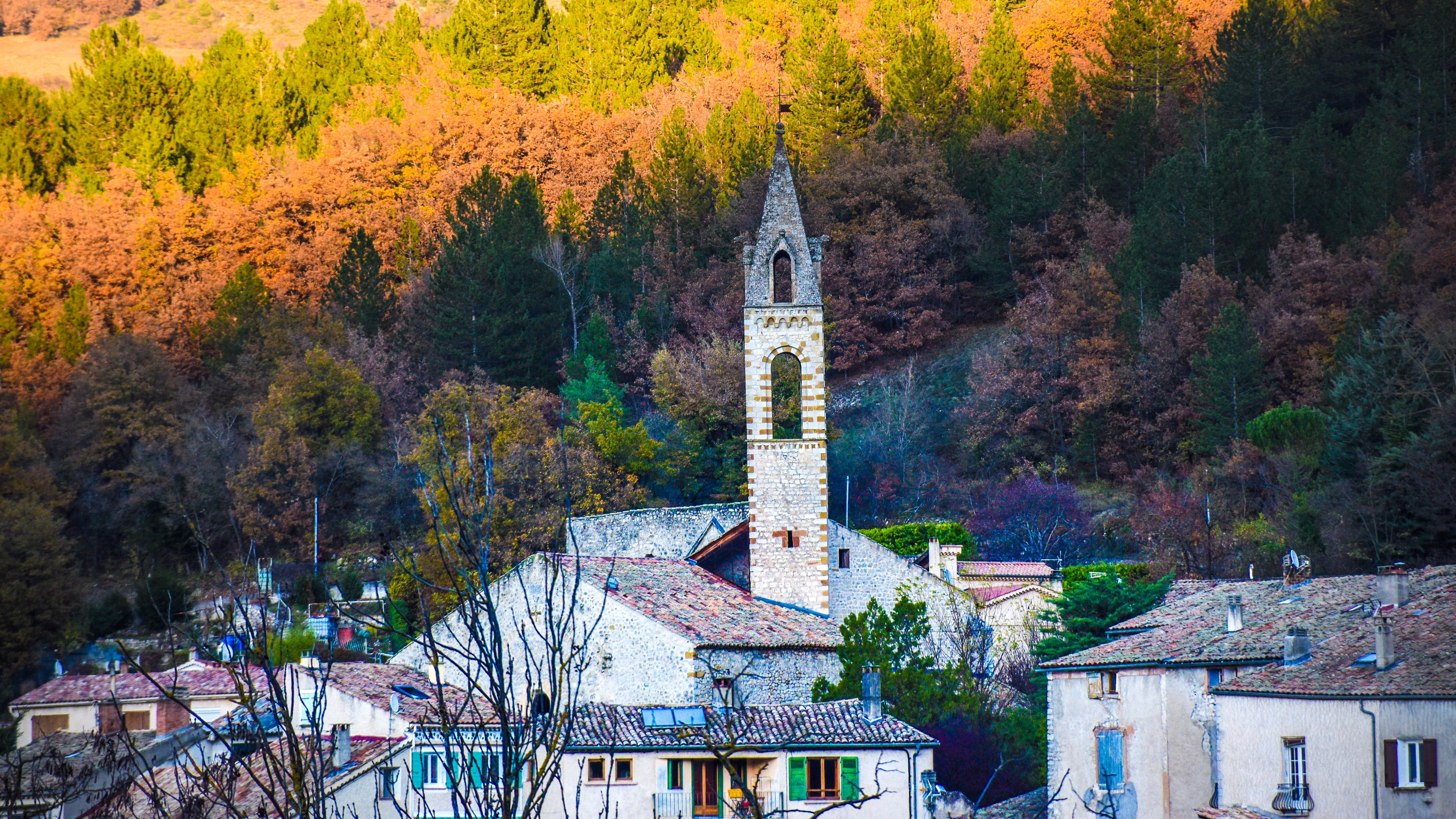 travel destinations, eglise, beauty in nature, building exterior, nature, tourism, spire, built structure, 5K, provence, scenic, tower, chapel, sisteron, HD Wallpaper