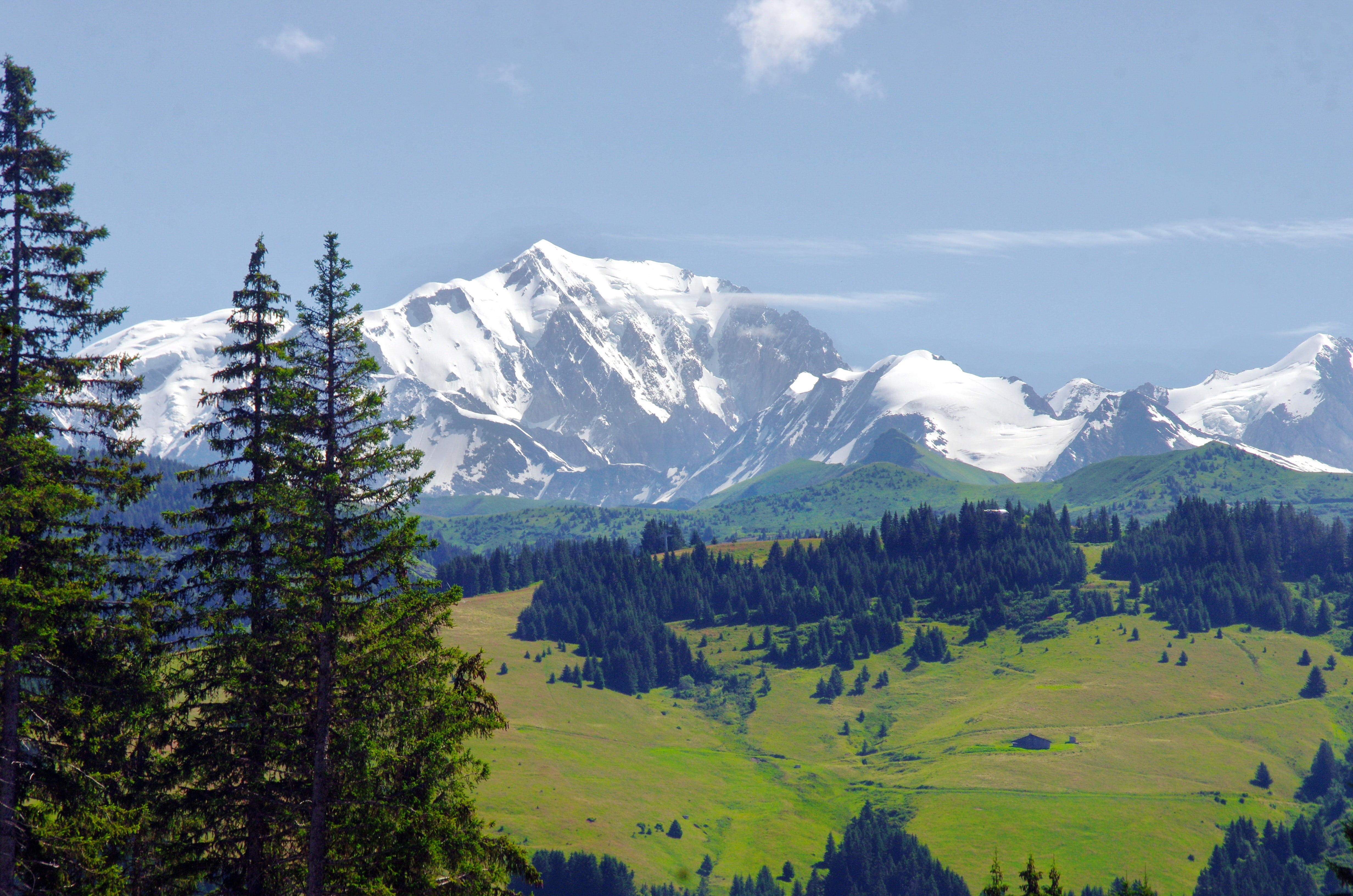 cold temperature, mountain peak, covered, land, nature, landscape, france, alps, tranquility, hiking, 4K, pine woodland, snowcapped mountain, lot, scenics - nature, HD Wallpaper