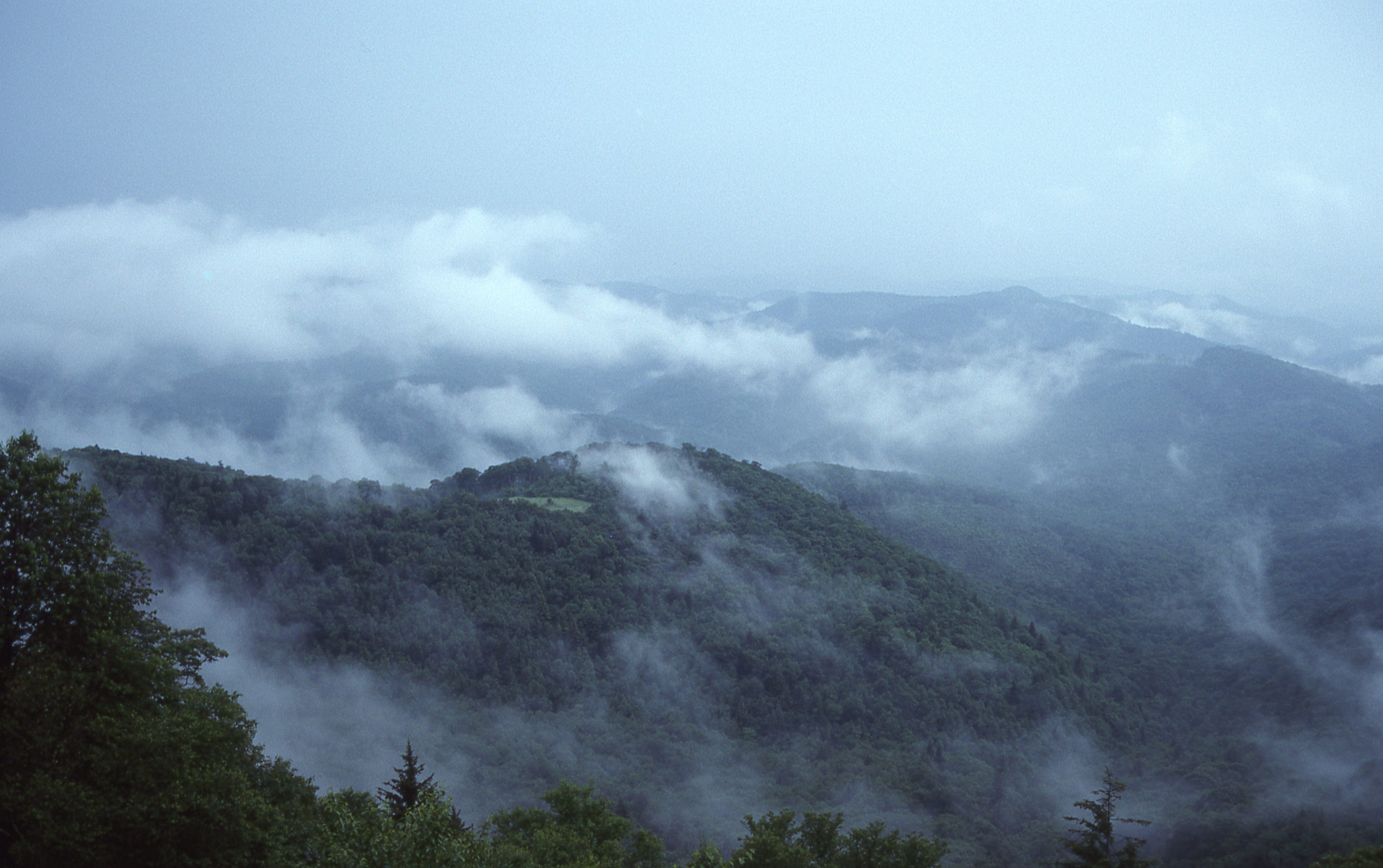 carolina, high angle view, non-urban scene, sky, mountain range, mountain peak, environment, 4K, no people, tree, smokies, land, scenics - nature, appalachians, HD Wallpaper