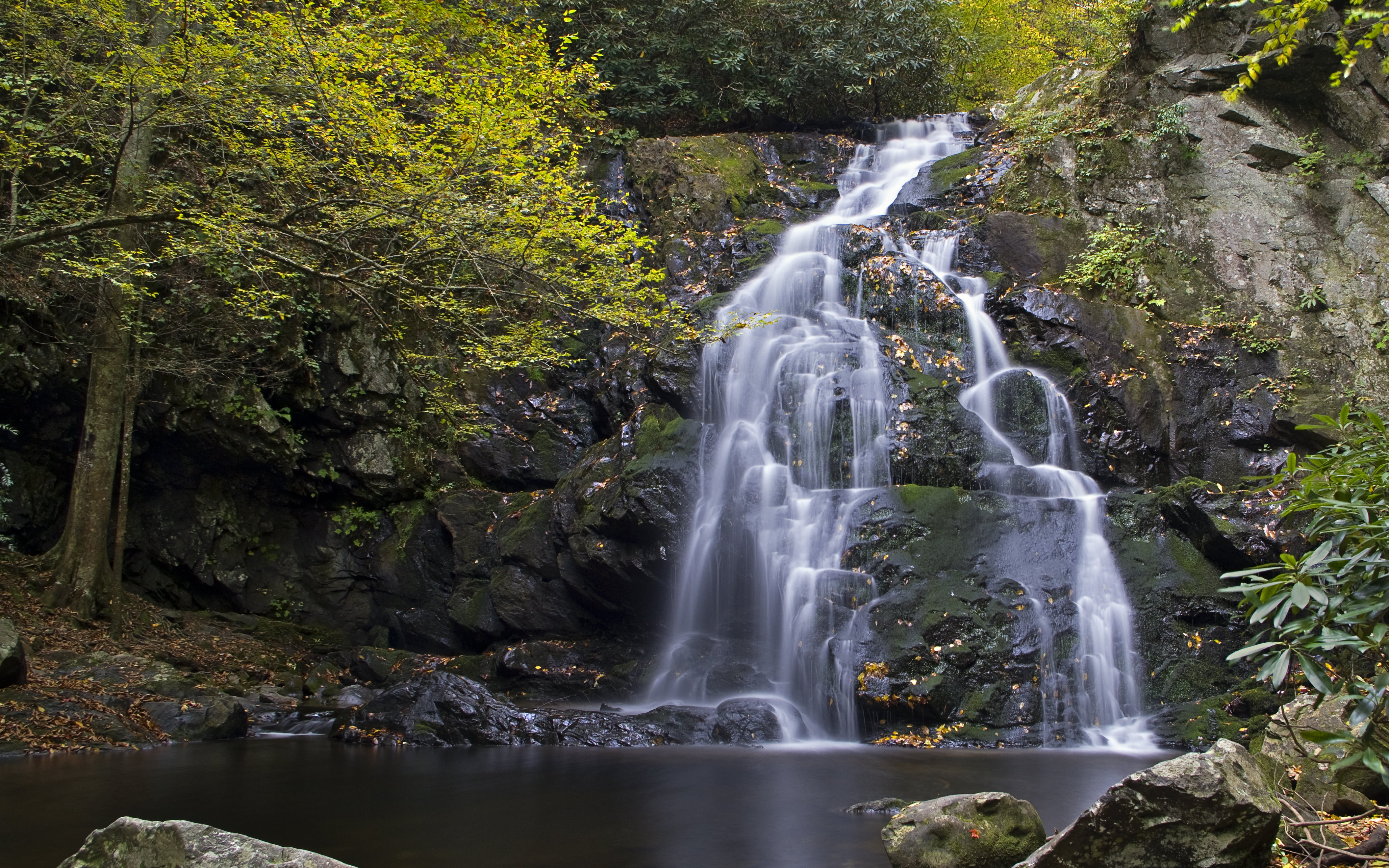 slow, photography, shutter, சி, Great Smoky Mountains, Desktop, 4K, Kit Lens, 瀑布, Pentax, Smoky Mountain, Smoky Mountains, 滝, daytime, Popular, favorite, HD Wallpaper