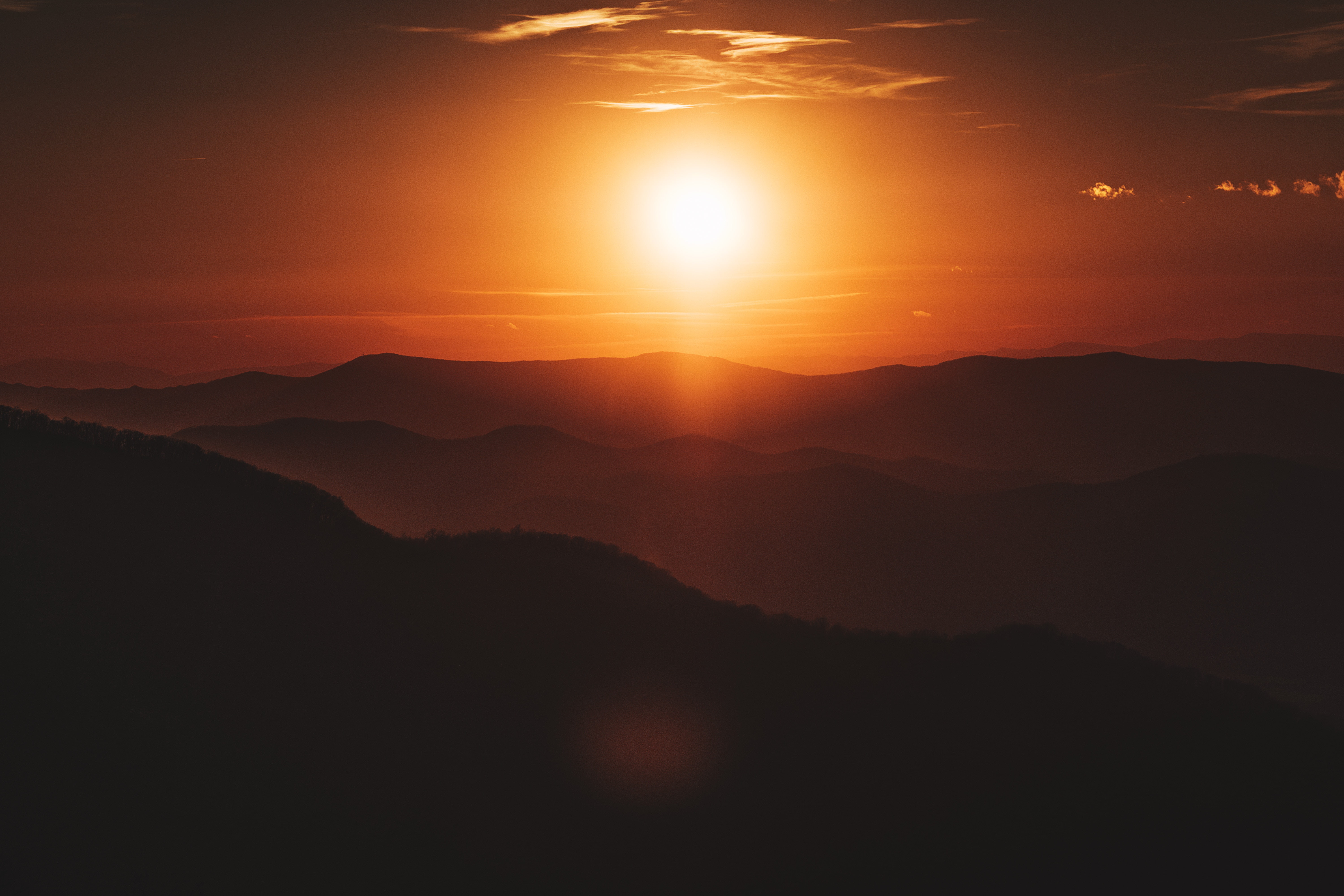 Virginia, Mountains, 5K, untitled, Shenandoah National Park, 5K, USA, Sunset, HD Wallpaper