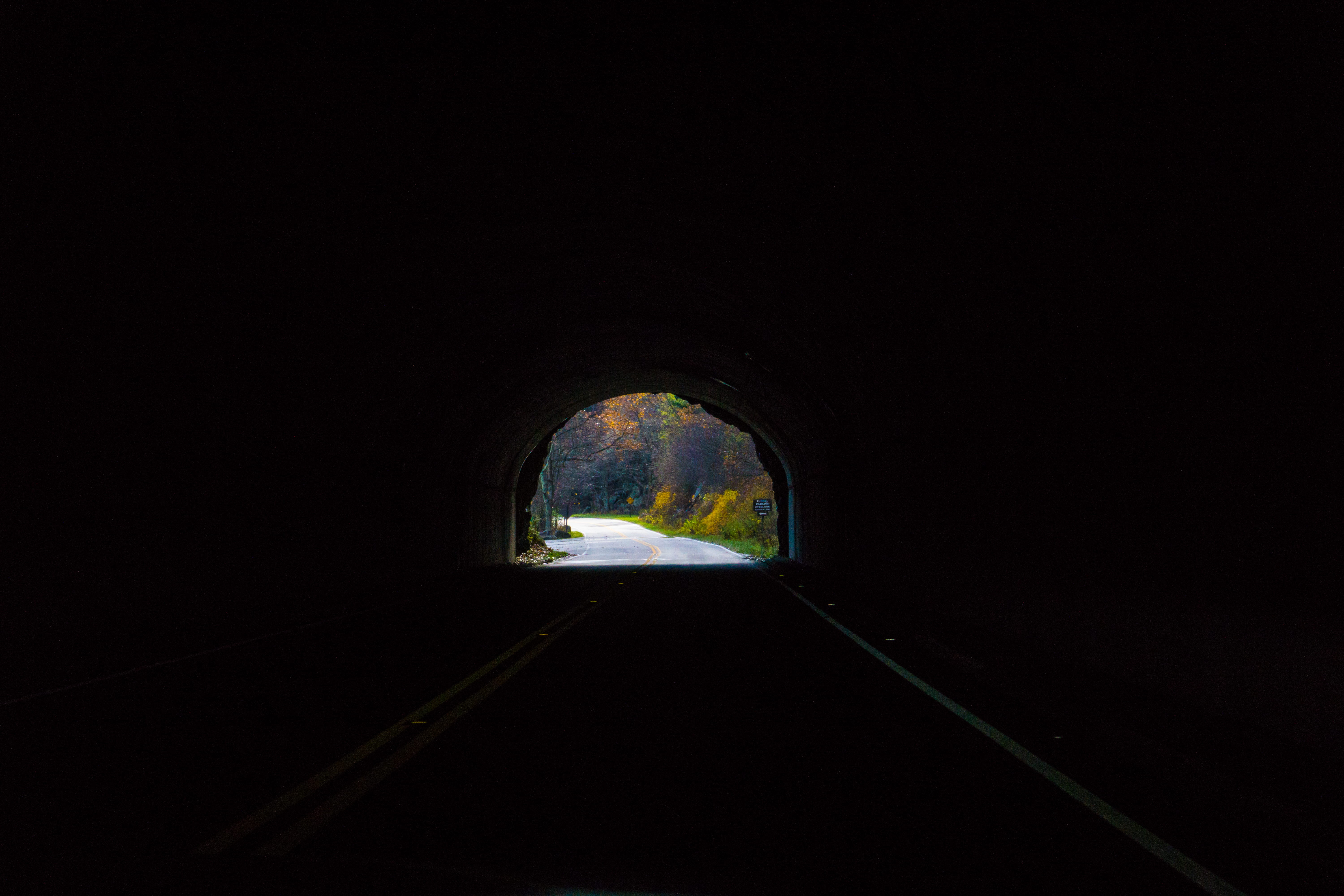 travel, copy space, hole, silhouette, tree, journey, direction, nature, tunnel, forest, dark, entrance, light at the end of the tunnel, the way forward, HD Wallpaper