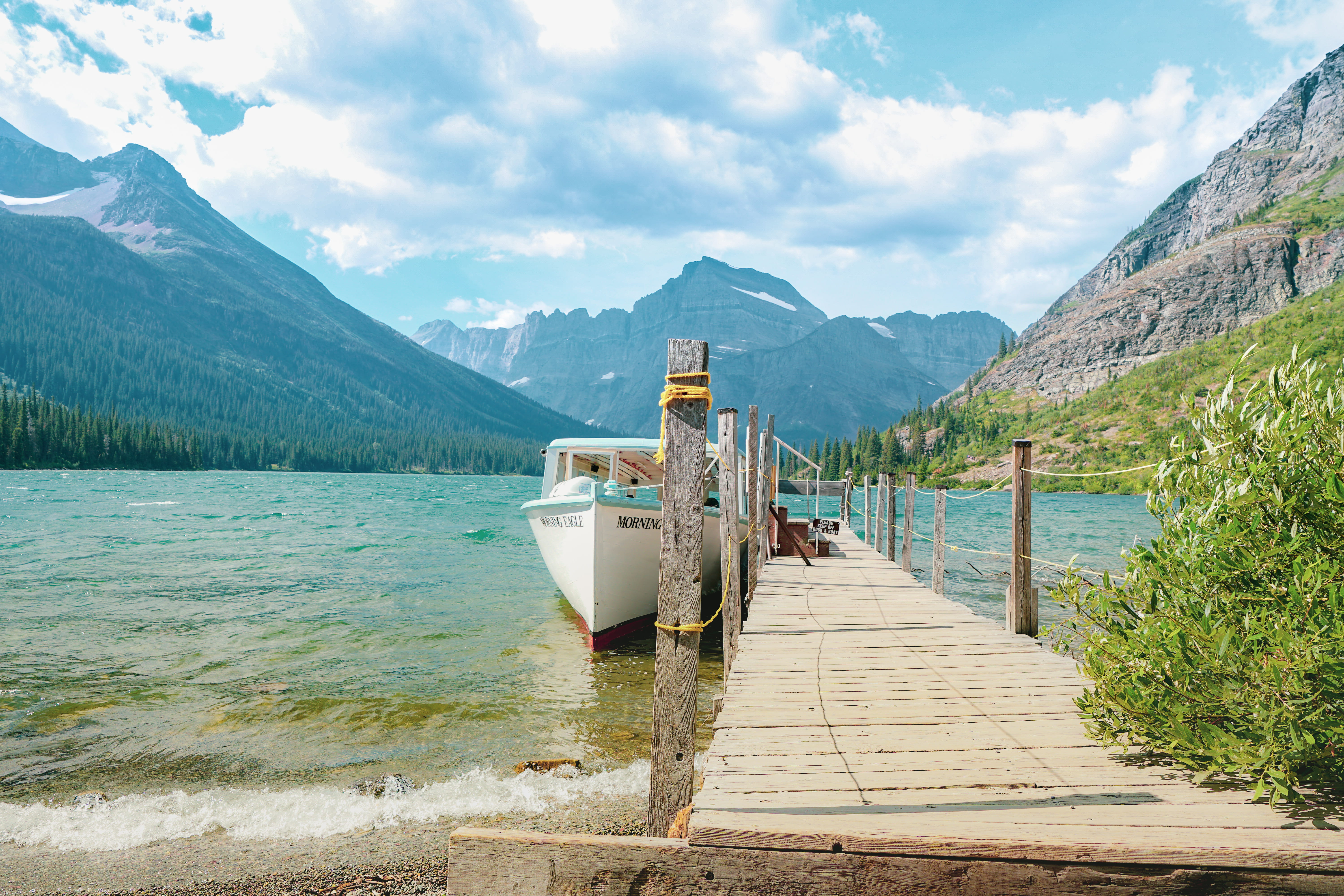 nature, water, idyllic, wood - material, glacier national park - grinnell glacier hike, scenics - nature, tranquil scene, outdoors, bridge, non-urban scene, HD Wallpaper