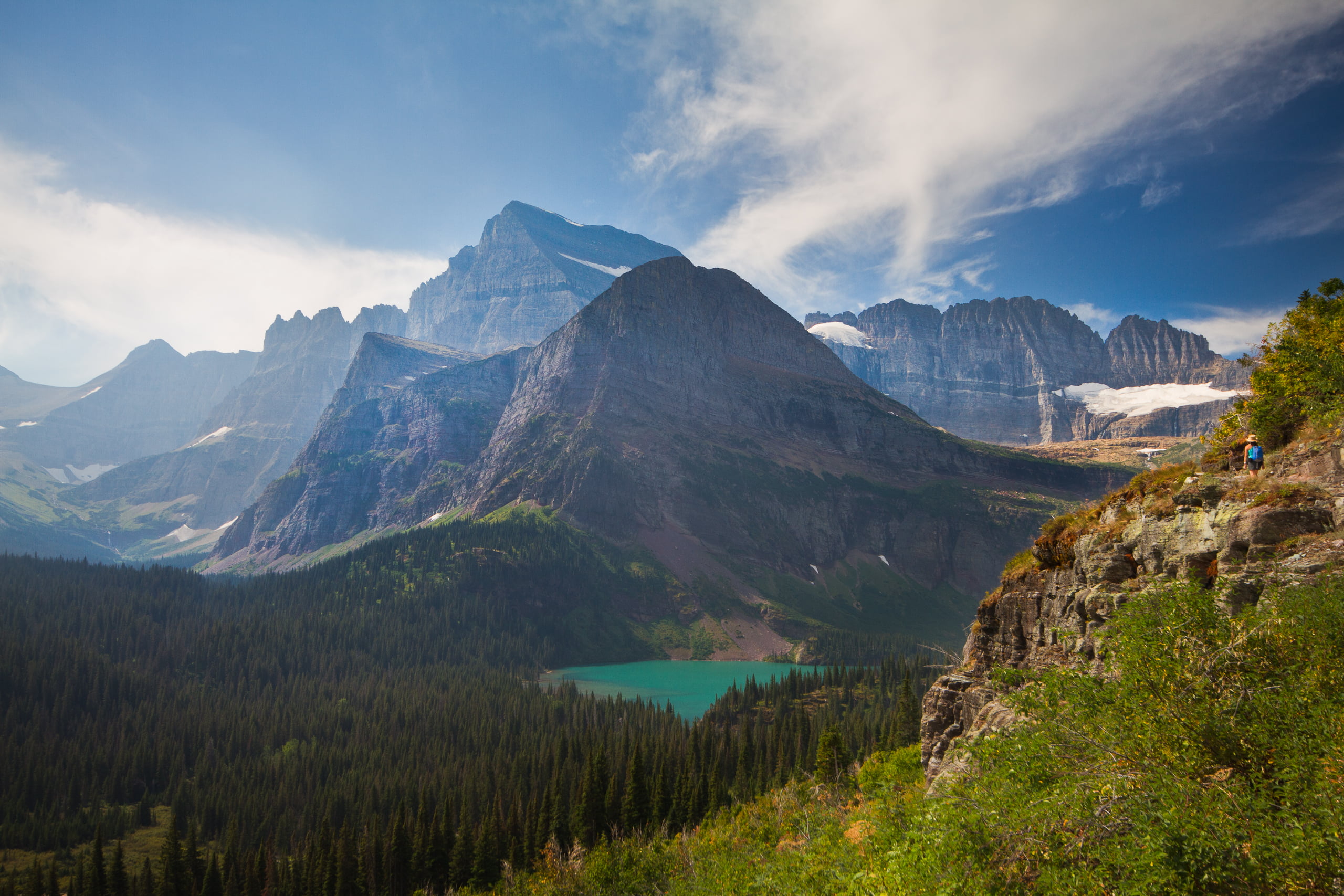 landscape, nature, Trail, mountain, europe, mountain Range, mountain  lake, outdoors, european Alps, autumn, Grinnell Glacier, rock - Object, hiking, black mountain, HD Wallpaper