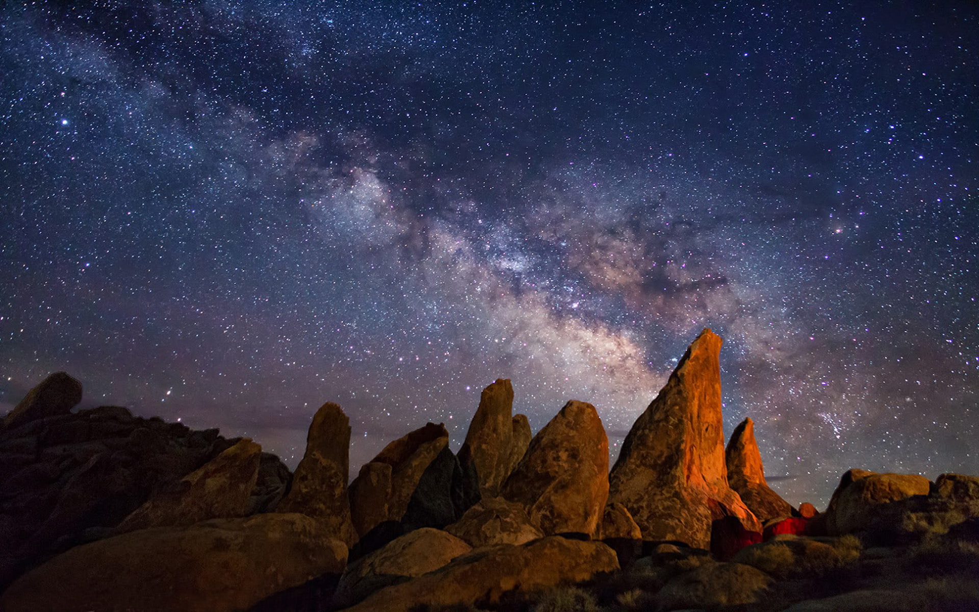hills, alabama, california, eastern, milky, nevada, overnight, usa, rocky, 1080P, desktop, formations, slopes, sierra, near, way, hd, HD Wallpaper