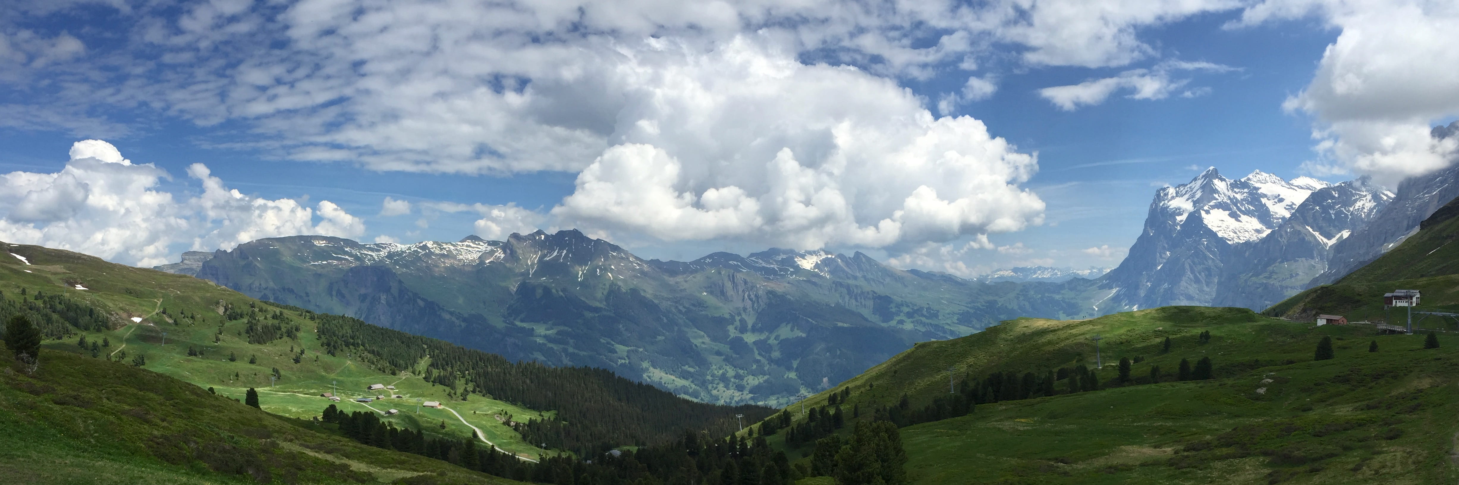 4K, no people, sky, beauty in nature, plant, panoramic, idyllic, mountain range, nature, travel, scenics - nature, switzerland, snow, outdoors, landscape, HD Wallpaper