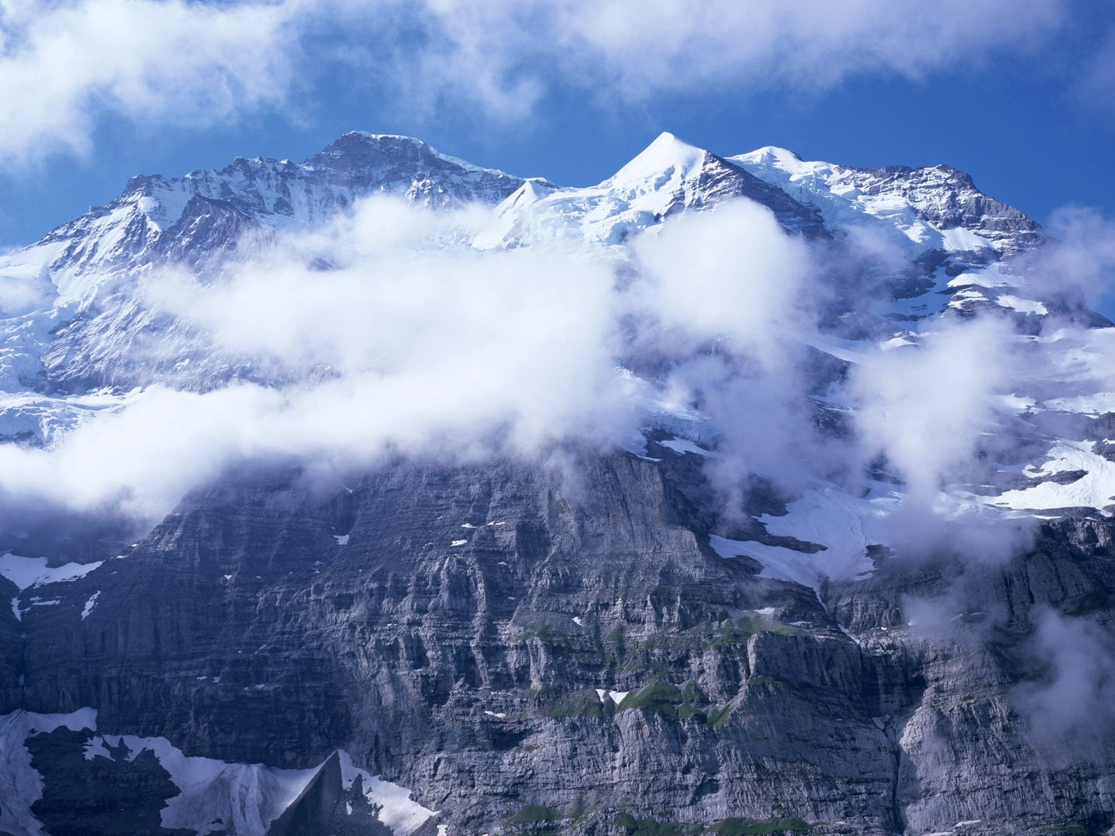 beauty In Nature, europe, mountain Range, environment, gray, hiking, famous Place, fog, snowcapped mountain, outdoors, mountain, formation, snow, non-urban scene, HD Wallpaper