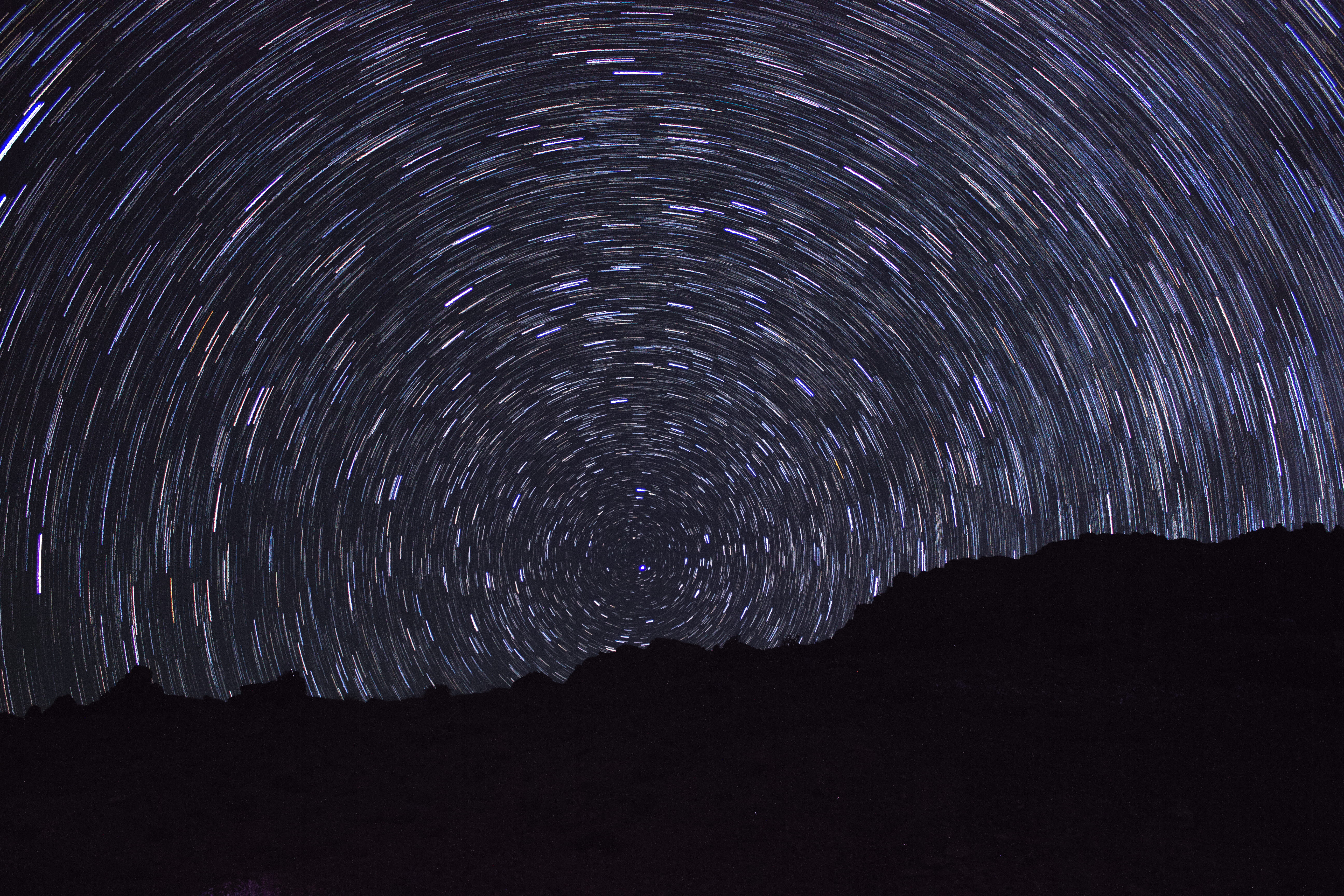 astronomy, beautiful, circle, astro, environment, beauty in nature, concentric, star trail, 5K, lapse, brilliant, milky way, long, mountain, photo, night, HD Wallpaper