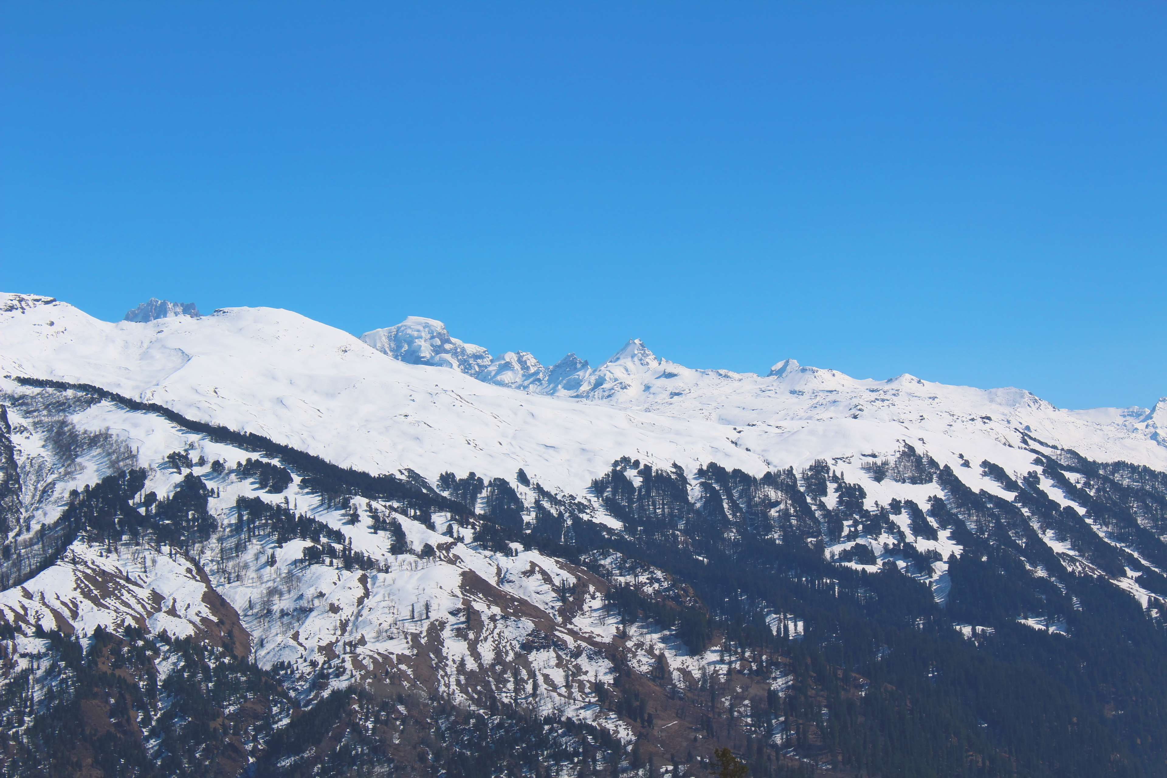 himachal pradesh, winter, outdoors, environment, snow, scenics - nature, stockified, cold temperature, meditate, mountain, formation, tranquil scene, hill station, HD Wallpaper