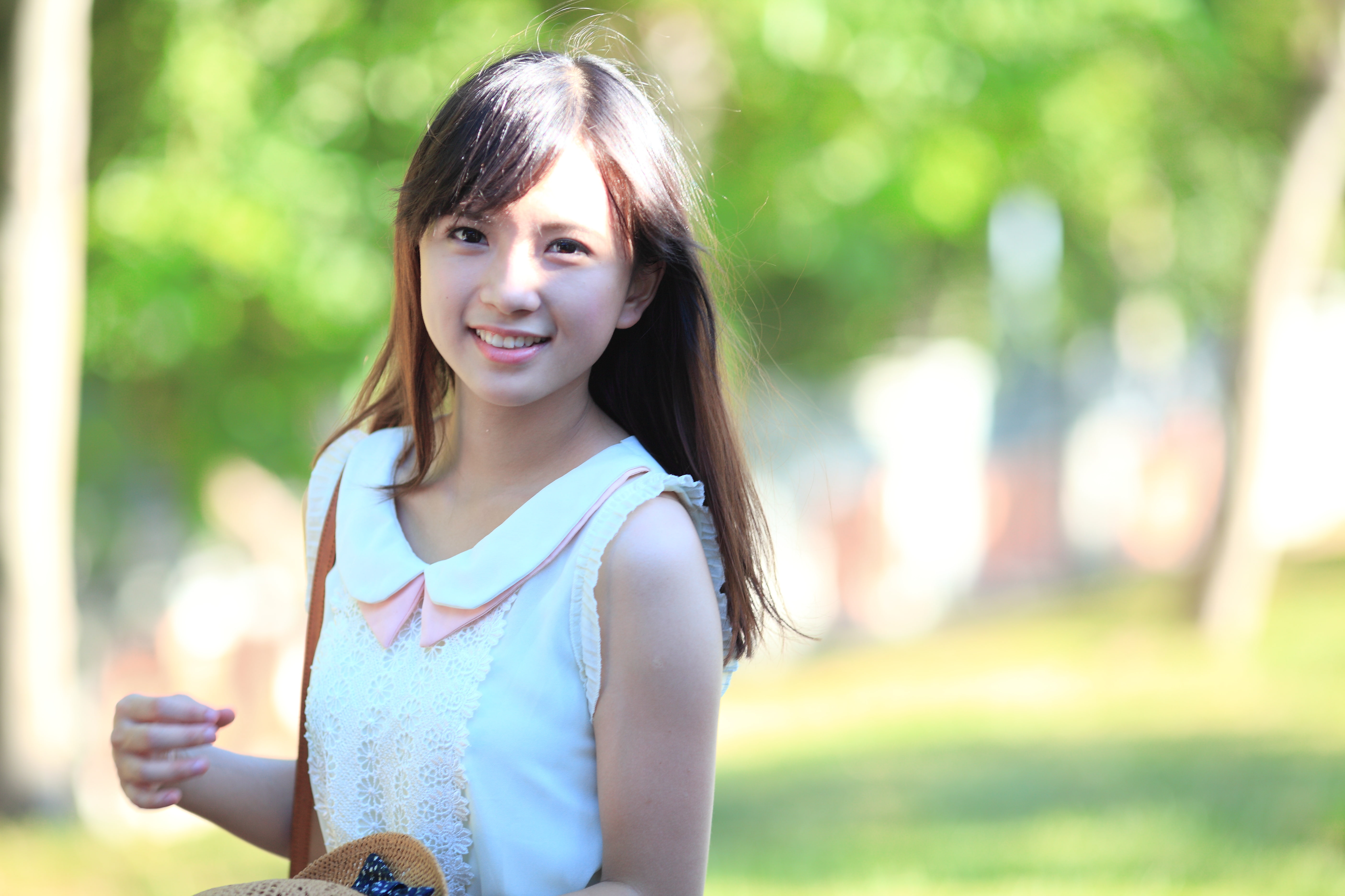 standing, girls, model, hair, hairstyle, day, smiling, child, 5K, real people, focus on foreground, one person, emotion, leisure activity, innocence, Taiwanese, HD Wallpaper