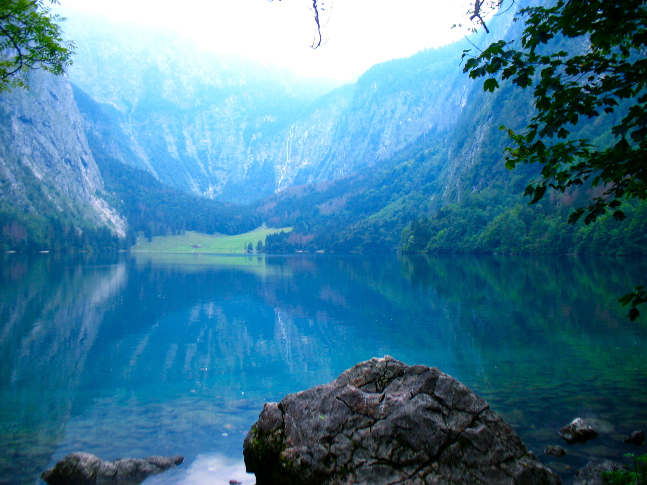 tranquility, scenics - nature, rock - object, tree, tranquil scene, beauty in nature, outdoors, solid, serenity, mountain, plant, germany, idyllic, lake, HD Wallpaper