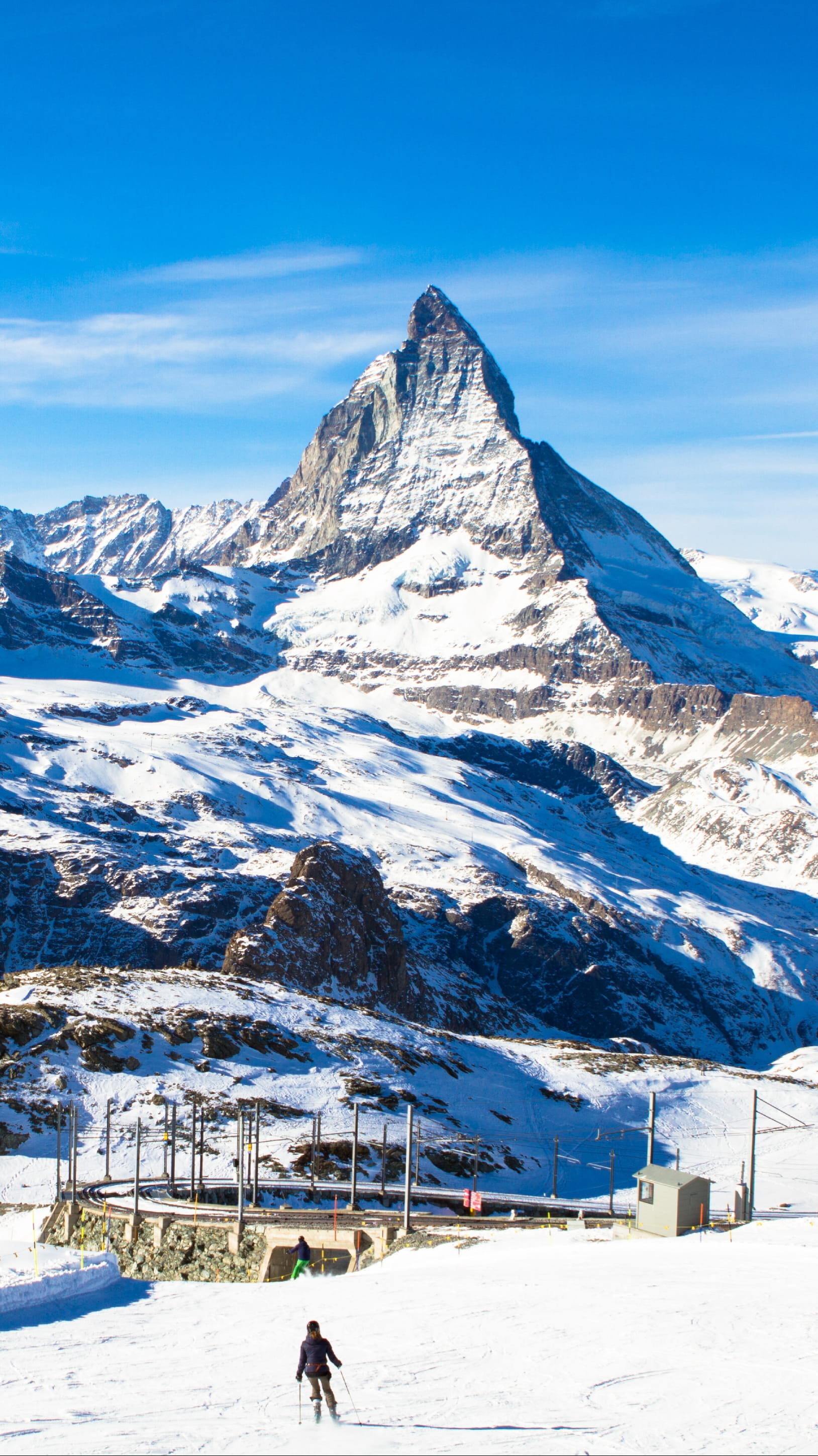 matterhorn glacier, nature, white color, leisure activity, zermatt, ice, non-urban scene, snowcapped mountain, environment, mountain range, outdoors, wanderlust, Phone HD Wallpaper