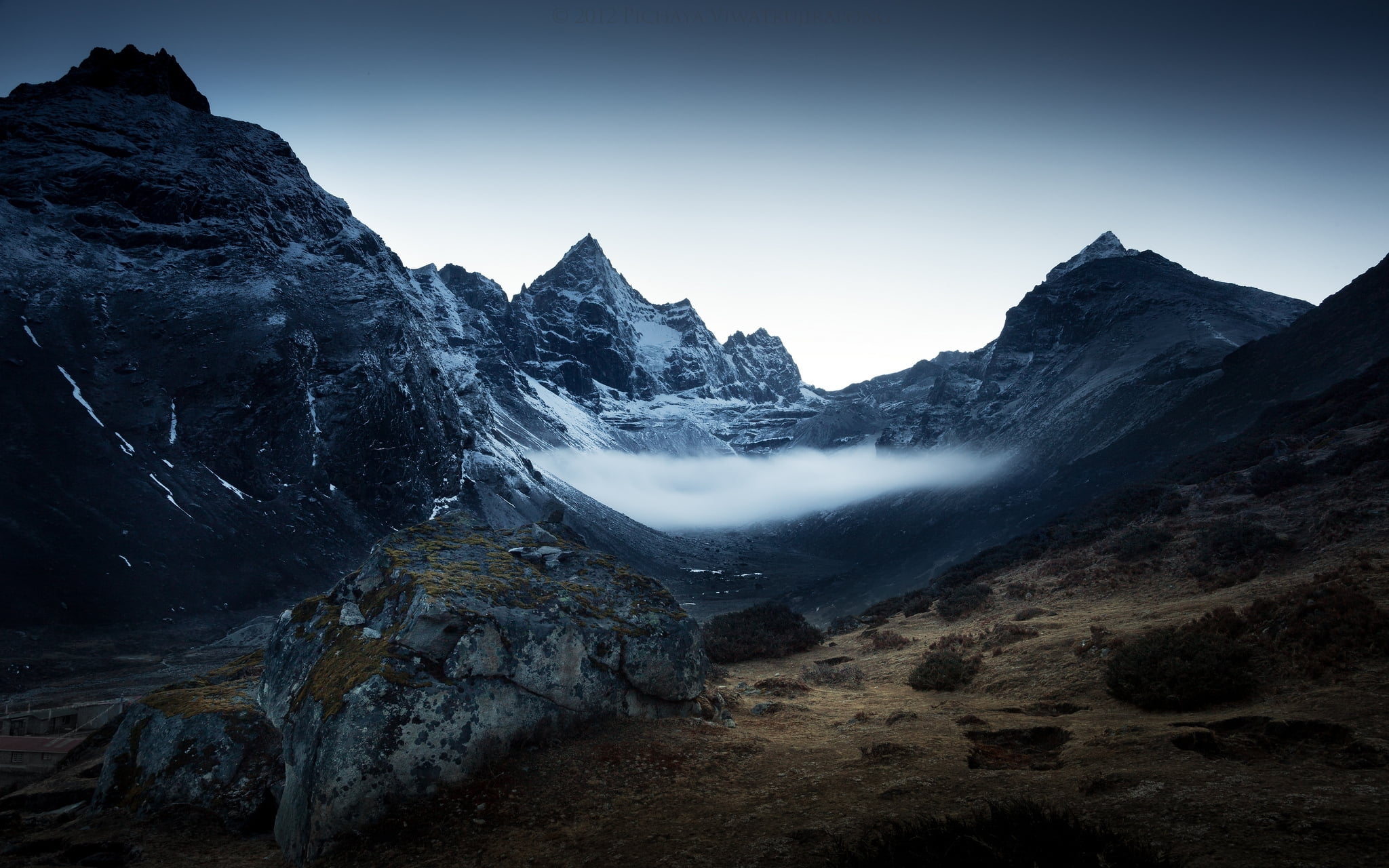 rocks, formation, mountains, outdoors, cloud, blue, hill, vacations, 1080P, winter, himalayas, travel, solid, tranquility, day, sun, summer, gloomy, rock, HD Wallpaper