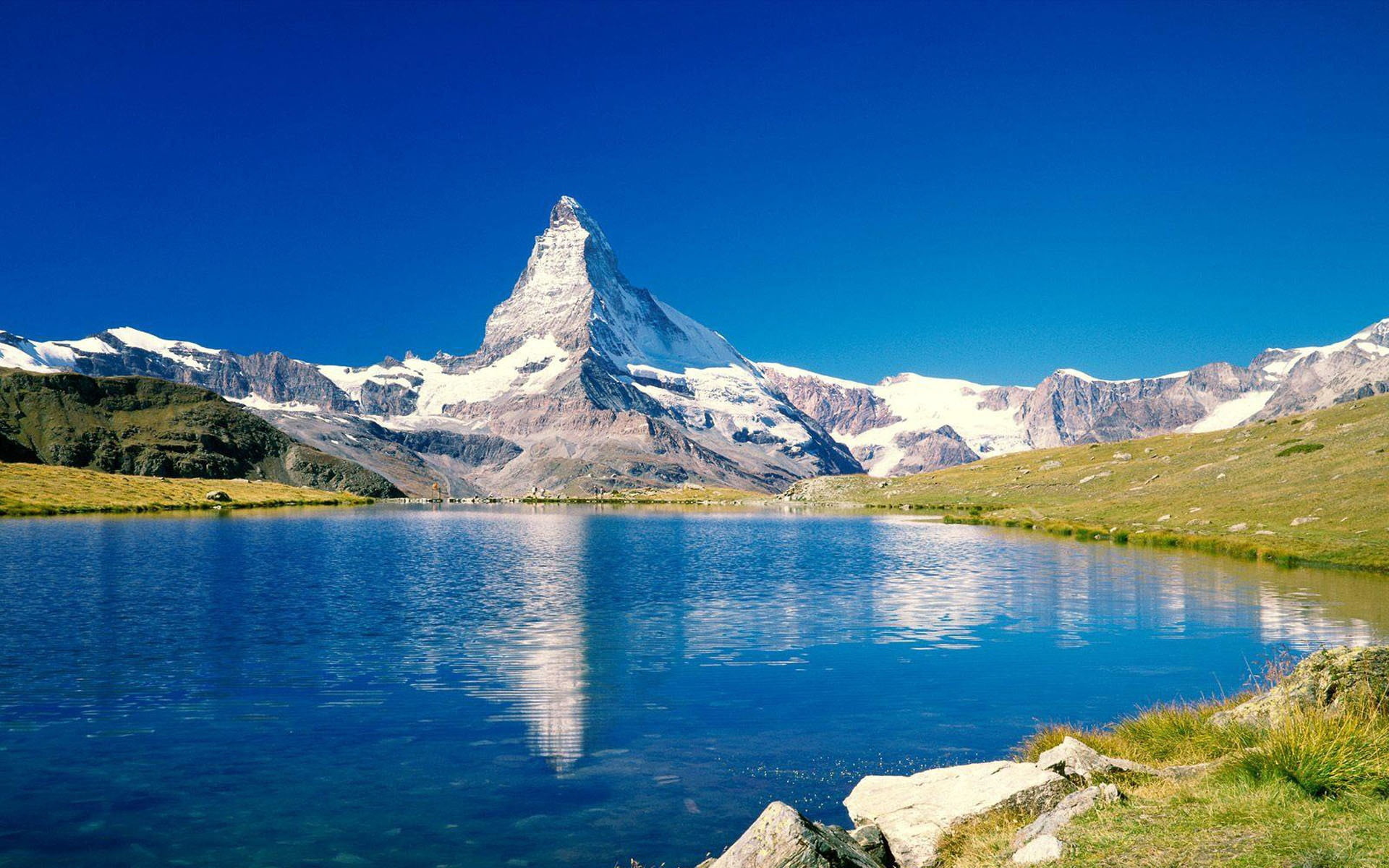 switzerland, travel, glacier, valley, vacations, green Color, rock - Object, blue, no People, mountain, beauty In Nature, hiking, mountain Range, famous Place, HD Wallpaper