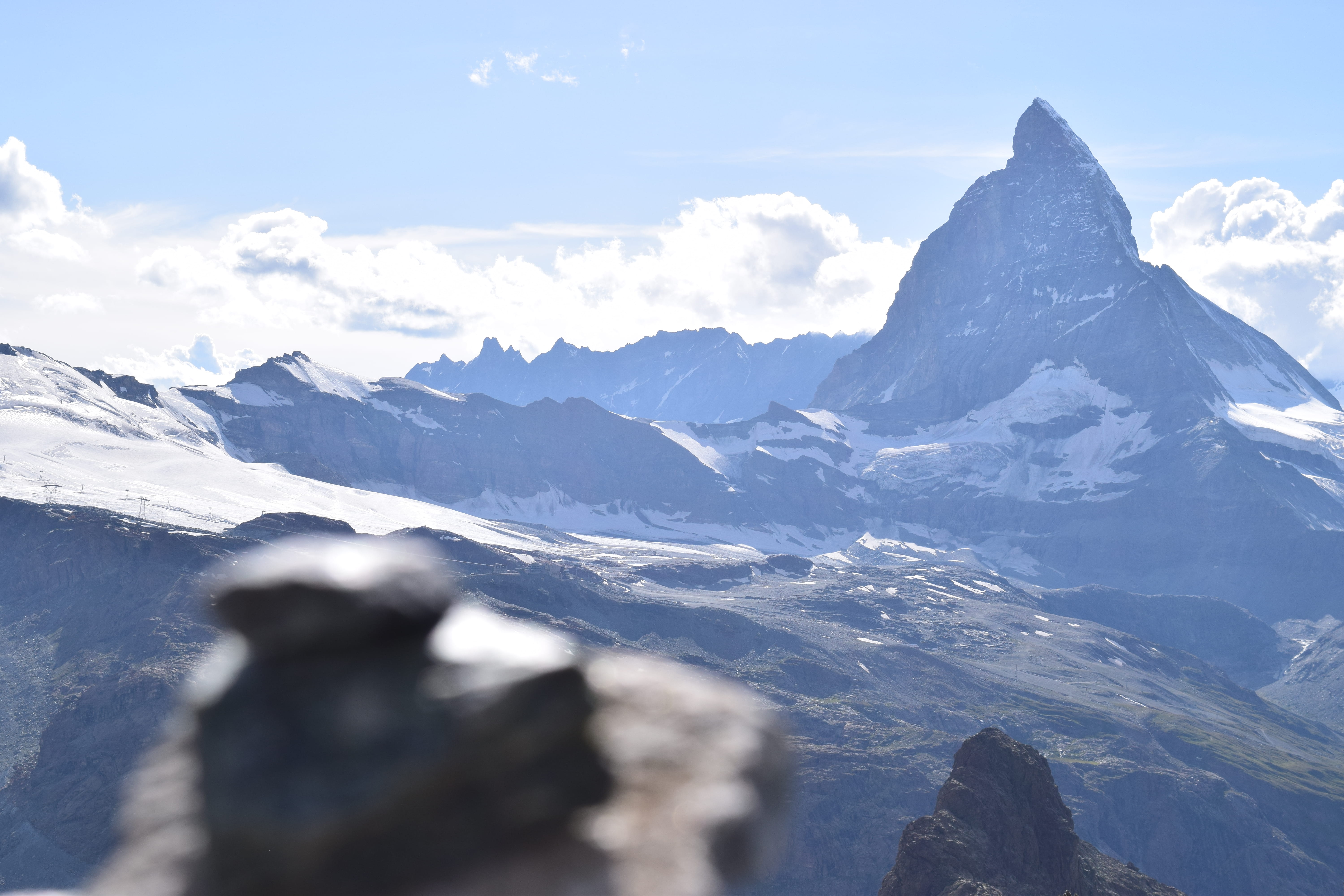 snowcapped mountain, rock, winter, day, aperture, mountain peak, nature, outdoors, zermatt, glacier, switzerland, scenics - nature, landscape, sunlight, HD Wallpaper