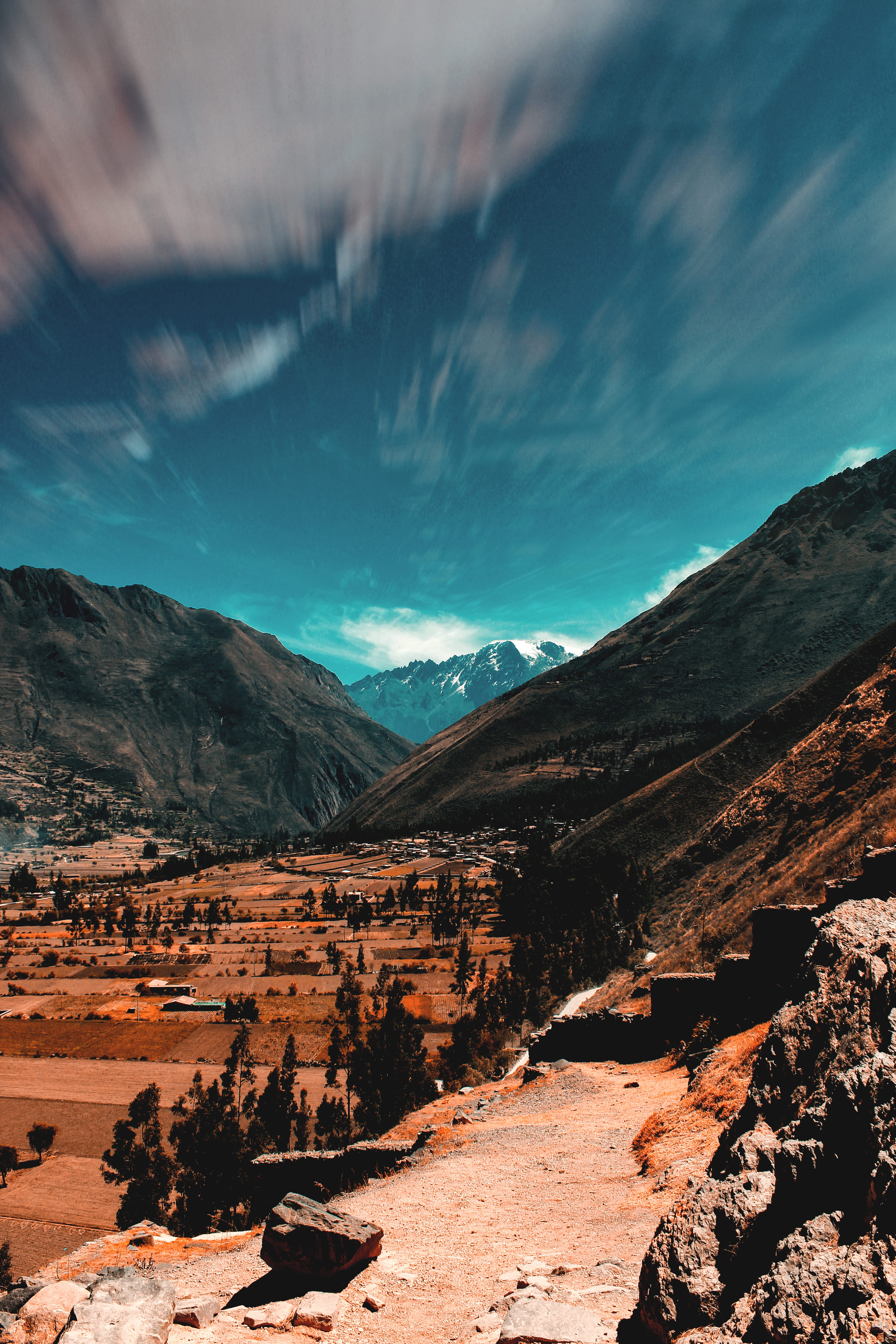 travel, tranquil scene, tranquility, travel destinations, cloud - sky, mountain, perutravel, day, climate, nature, rock - object, orangeteal, Phone HD Wallpaper