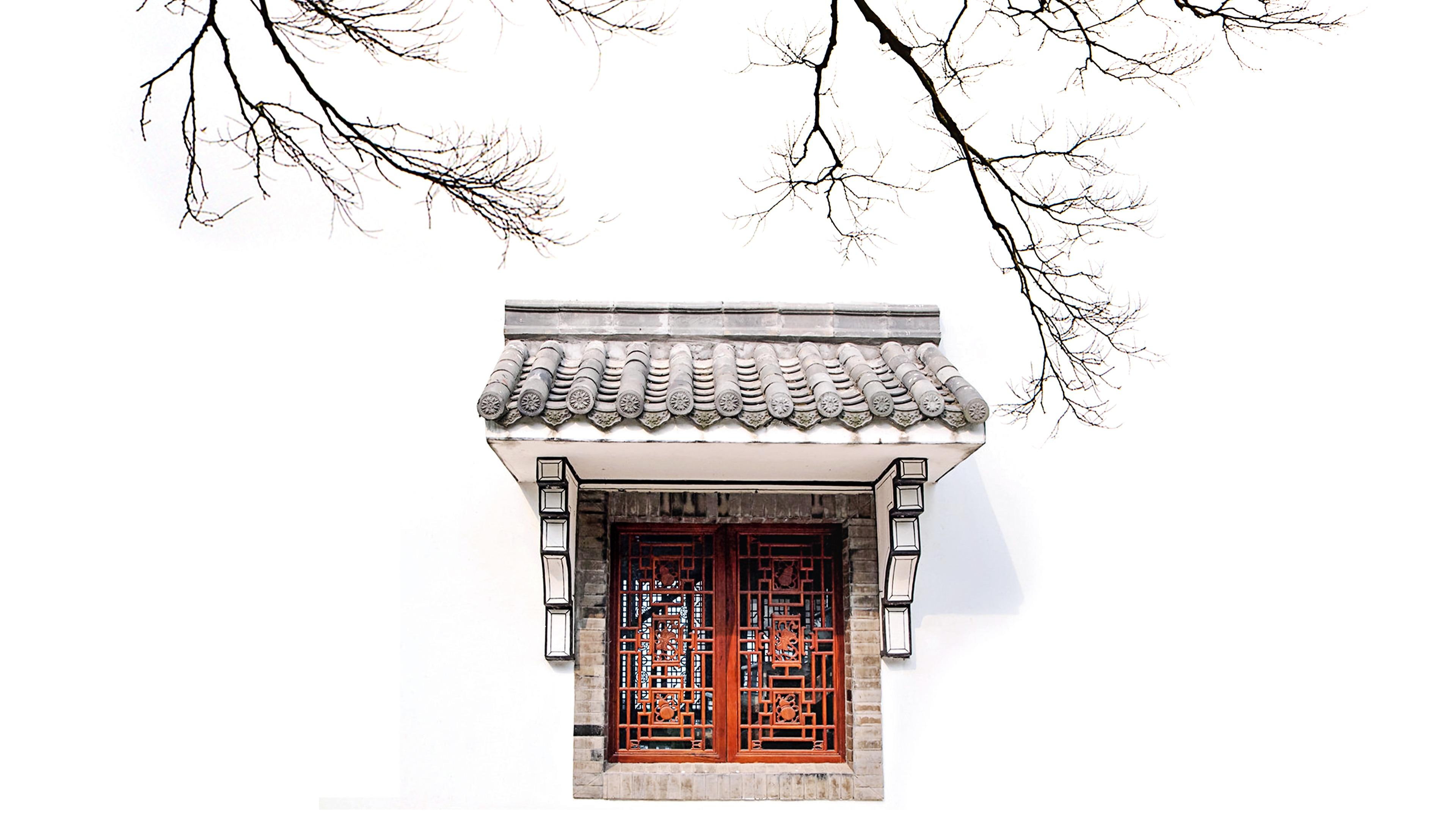windows, asia, wall, hongcunzhen, 4K, china, house, white, huangshan, HD Wallpaper