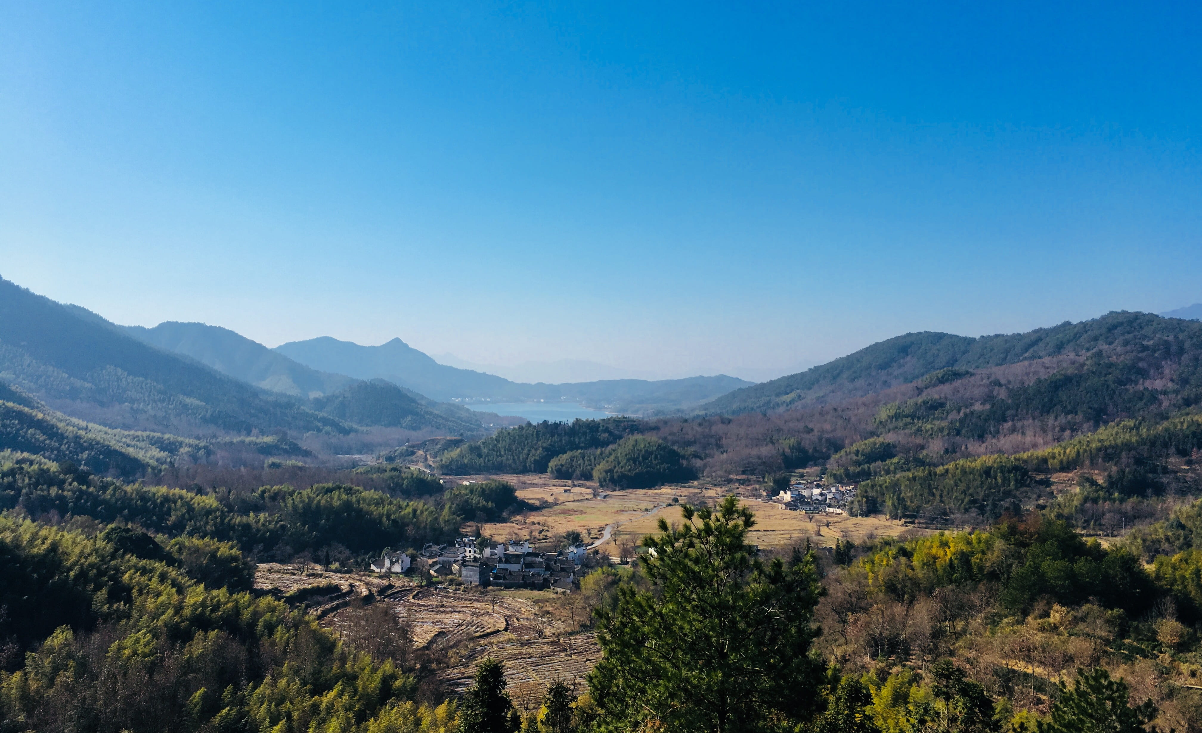 non-urban scene, the ancient village, mountain range, no people, scenics - nature, plant, sky, outdoors, tranquility, architecture, landscape, copy space, HD Wallpaper