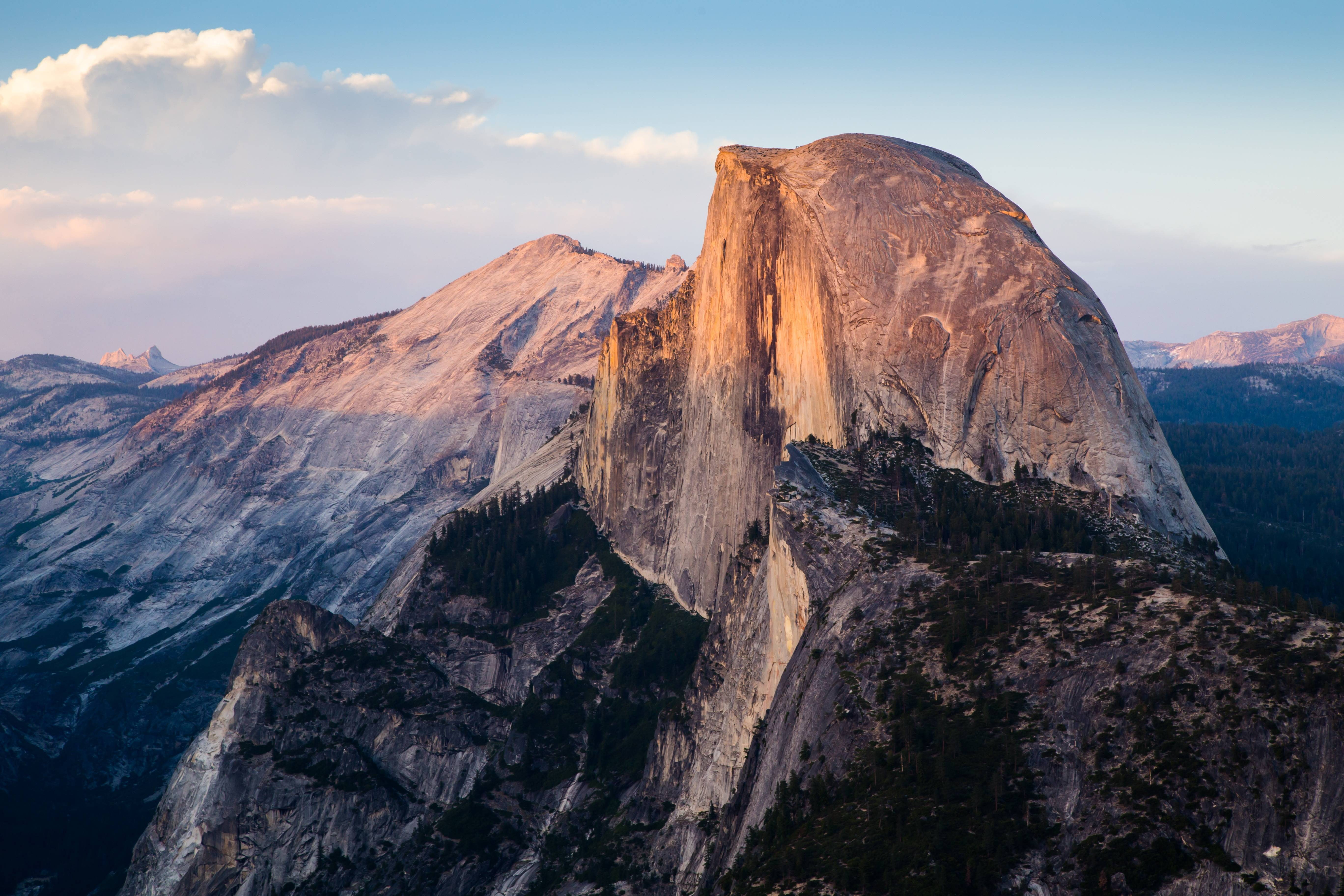dome, 5K, beauty in nature, mountain peak, remote, landscape, environment, park, mountain, sky, yosemite, physical geography, rock, peak, tranquil scene, HD Wallpaper