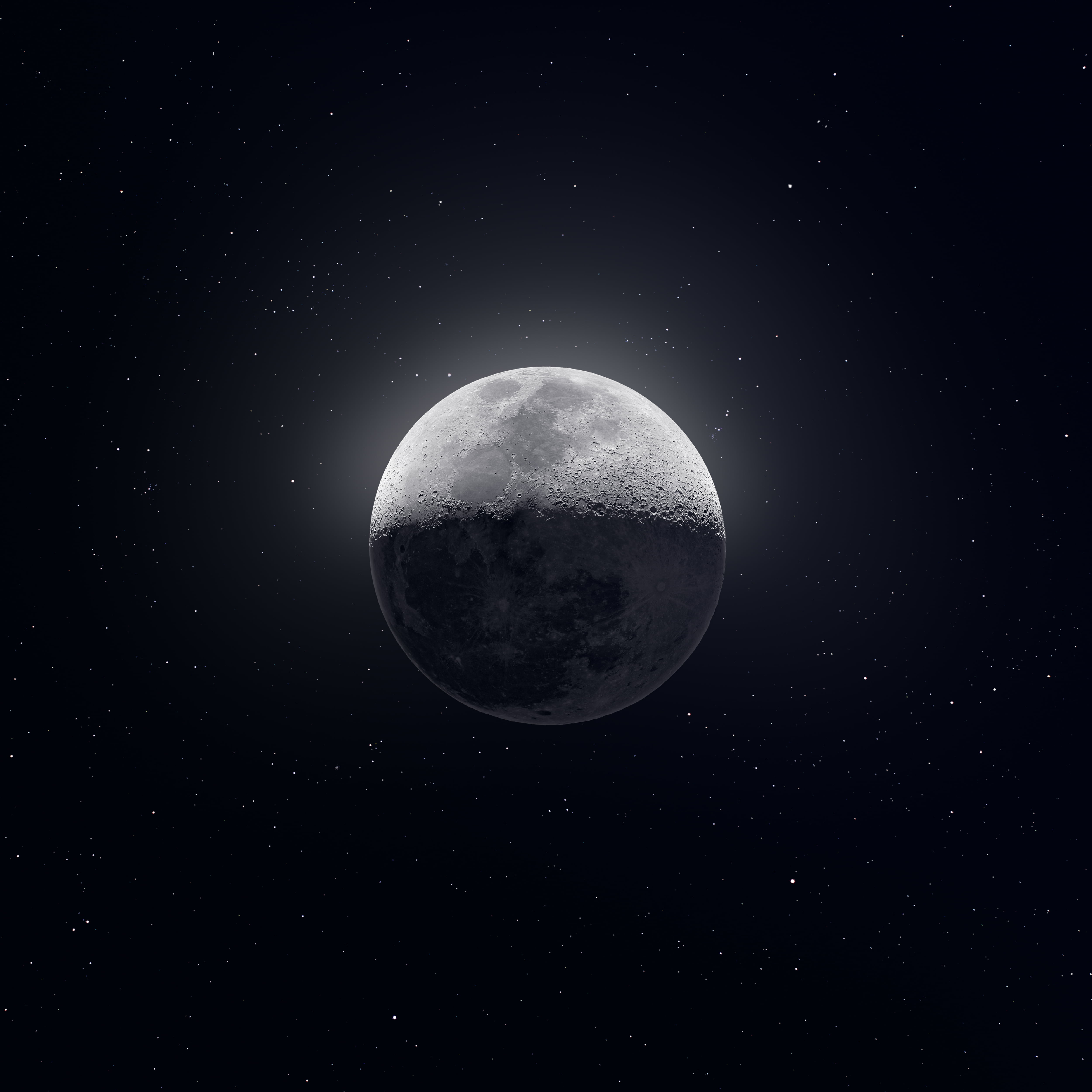 Andrew McCarthy, space, 4K, space art, Moon, Phone HD Wallpaper