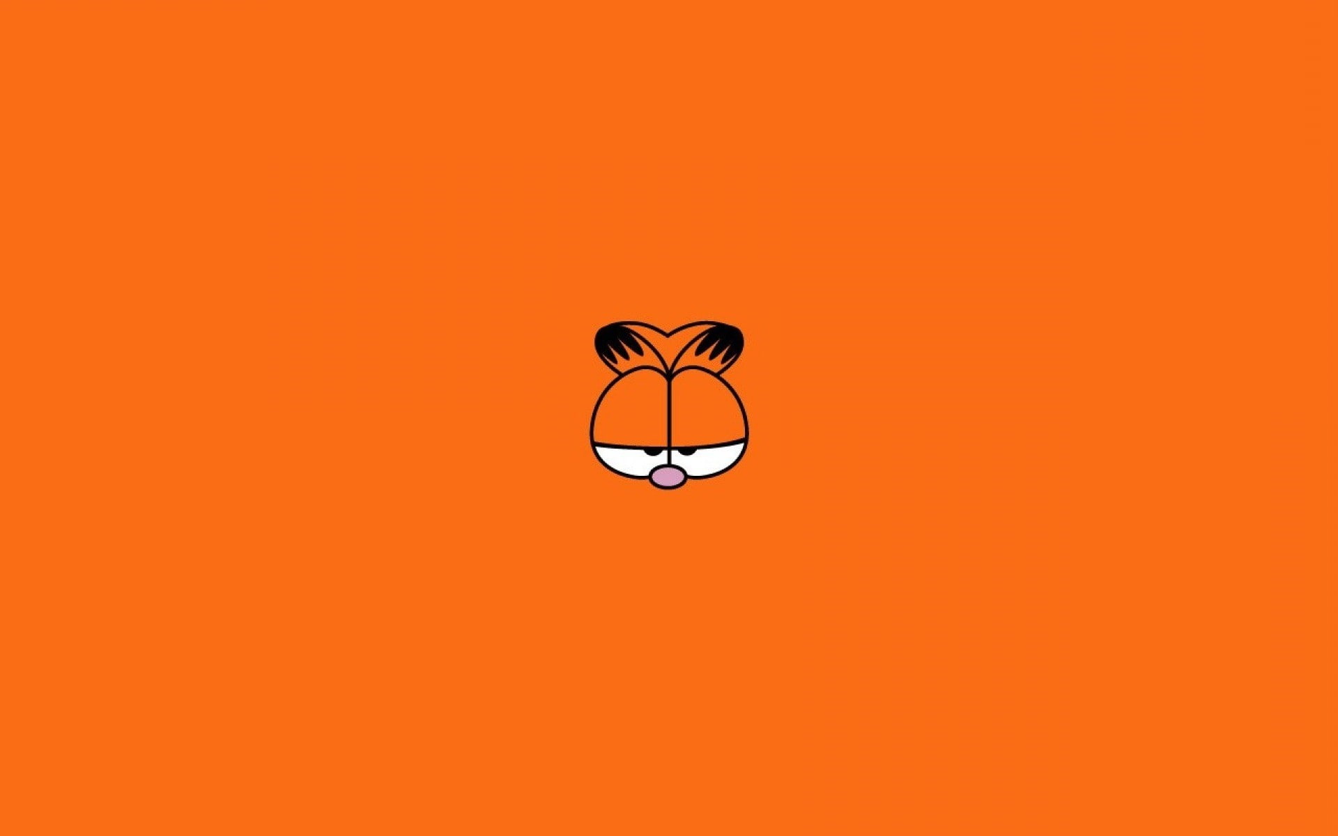 cut out, sunset, sky, studio shot, no people, beauty in nature, 1080P, colored background, nature, copy space, indoors, basketball - sport, eyes garfield minimalism cat orange, HD Wallpaper