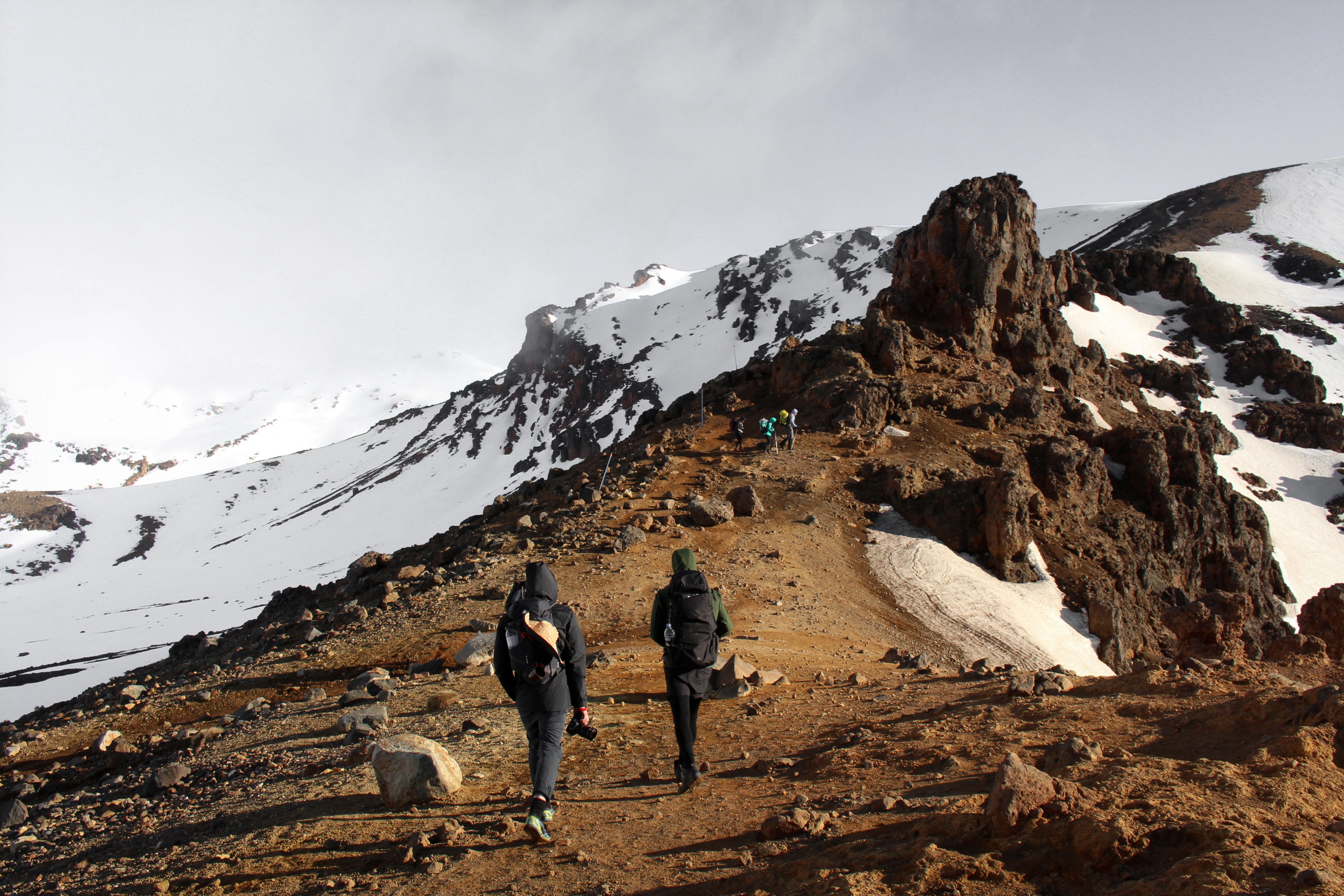 winter, nature, real people, snowcapped mountain, peak, gravel, bird, human, rock - object, rock, animal, ice, two people, mountain range, formation, outdoors, HD Wallpaper