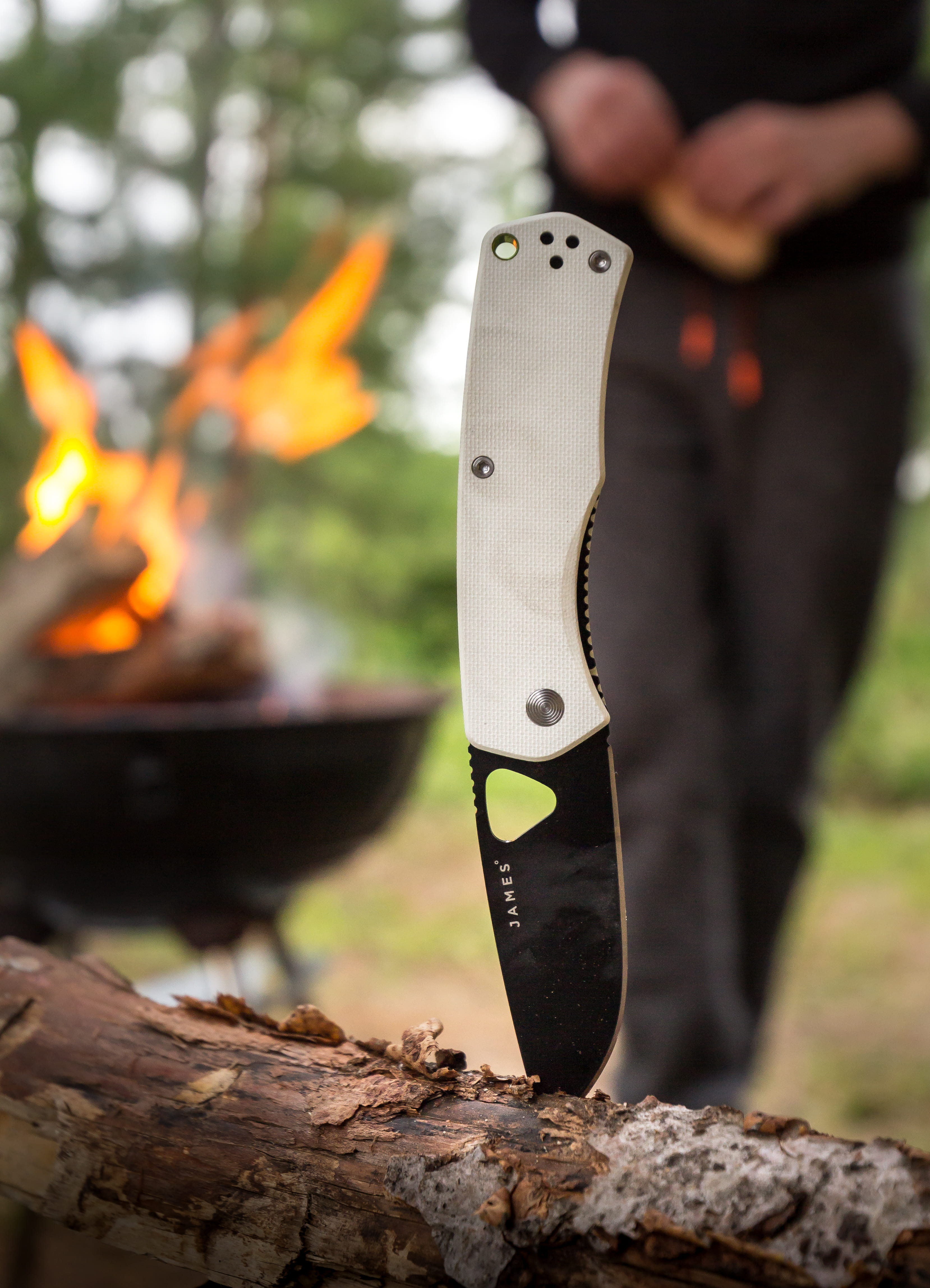 branch, people, product, flame, woods, pocketknife, metal, black, outdoors, wood - material, heat - temperature, log, wood, body part, pruner, rock - object, Phone HD Wallpaper
