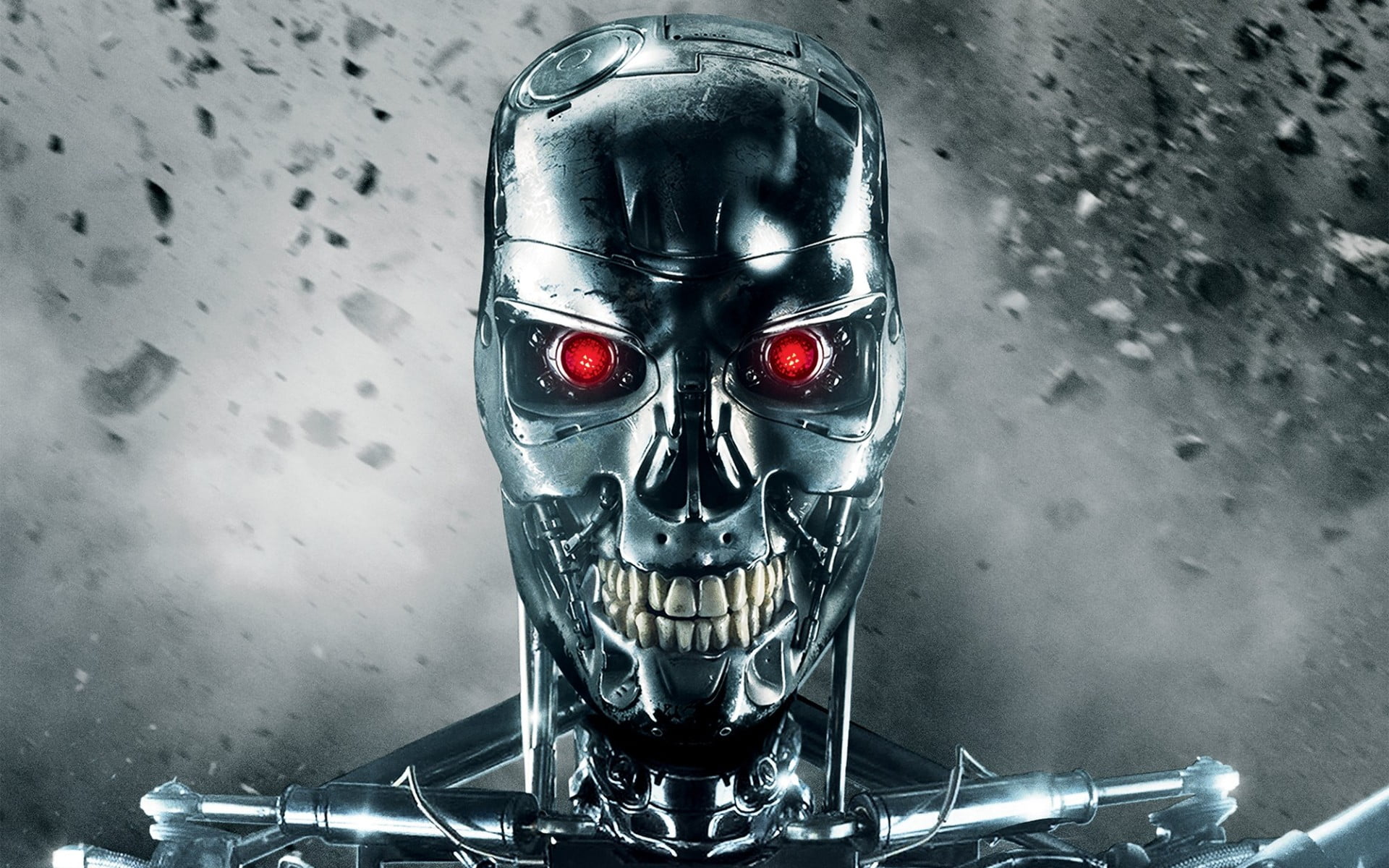 car, Hollywood Movies, reflection, silver colored, terminator, spooky, focus on foreground, art and craft, close-up, glass - material, t, human representation, HD Wallpaper