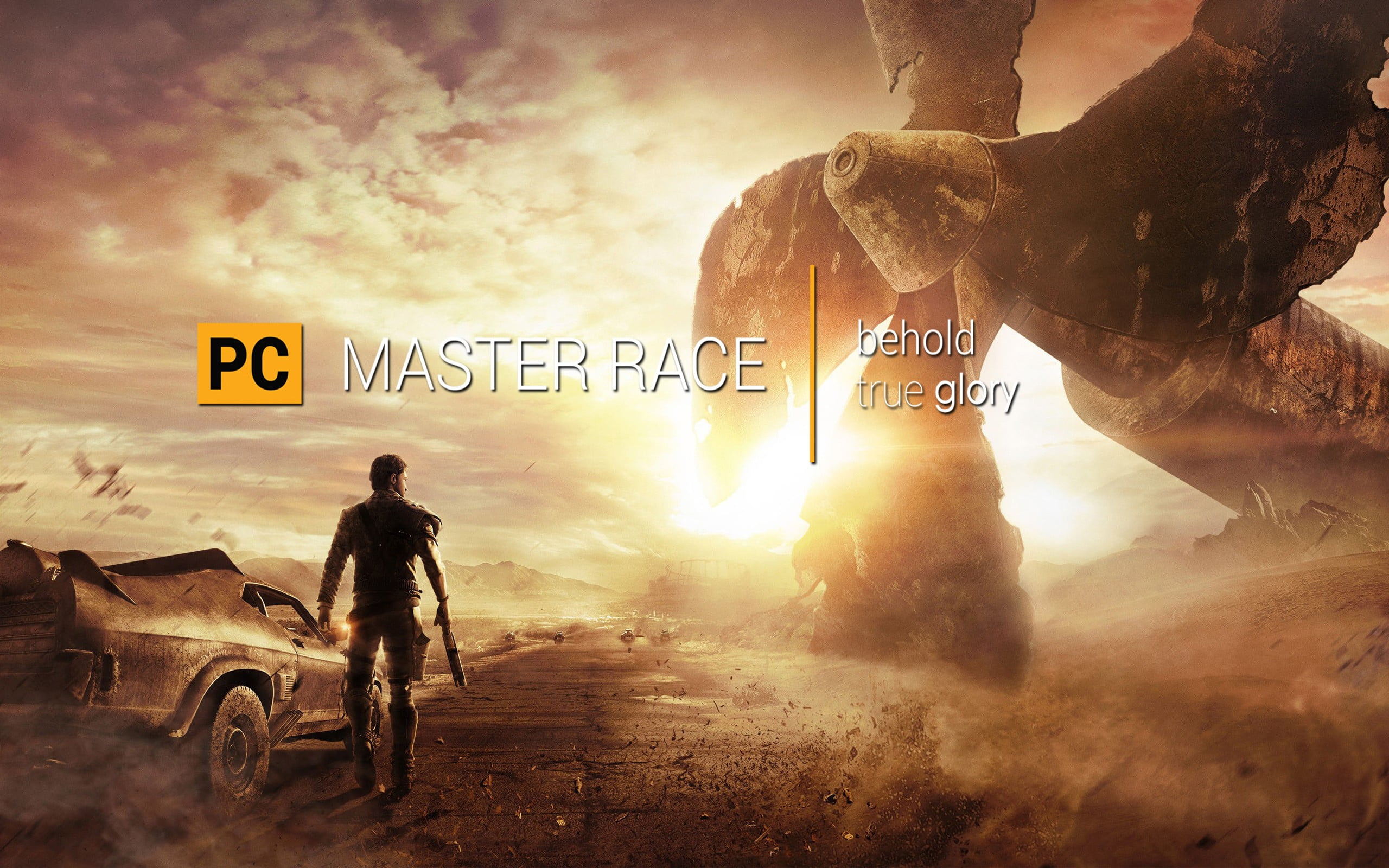 digital, men, nature, lifestyles, real people, people, Mad Max (game), max, land, field, standing, cloud - sky, front view, transportation, leisure activity, HD Wallpaper