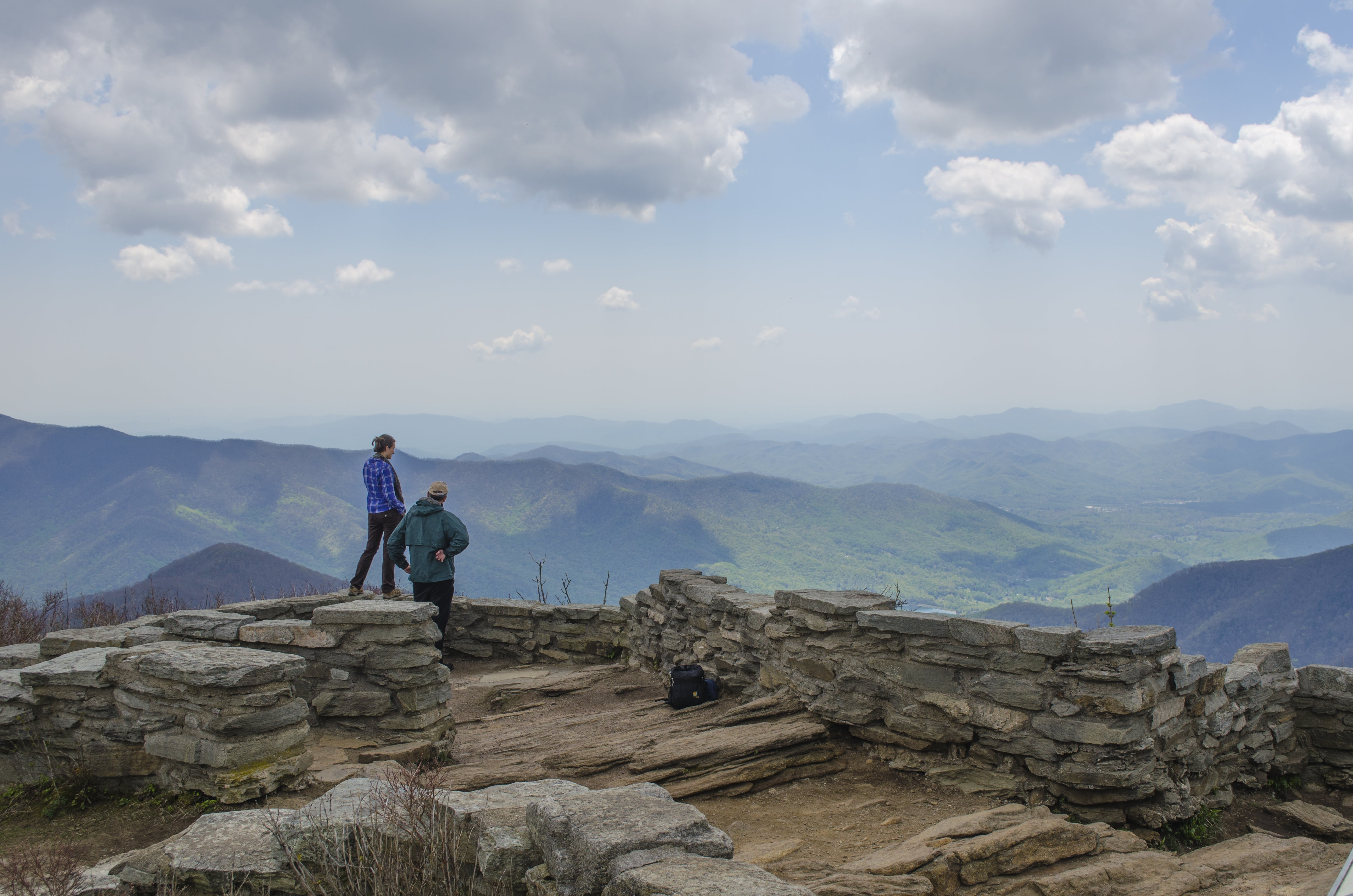real people, one person, 4K, leisure activity, scenics - nature, outdoors, tranquil scene, sky, mountain, scenic, standing, north carolina, america, rock - object, HD Wallpaper