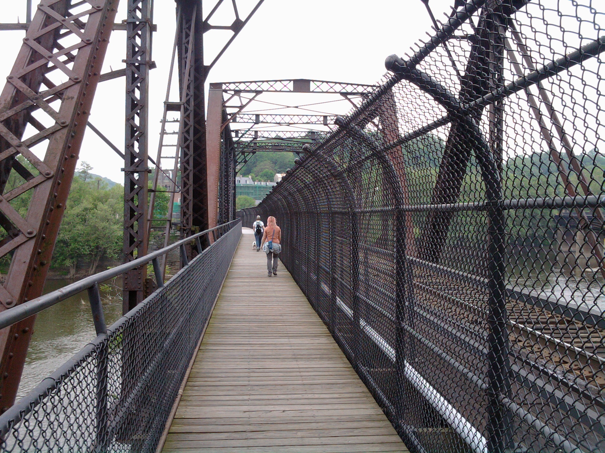 direction, bridge, leisure activity, appalachian, metal, bridge - man made structure, nature, hike, lifestyles, walk, footbridge, potomac, outdoors, harpers, HD Wallpaper