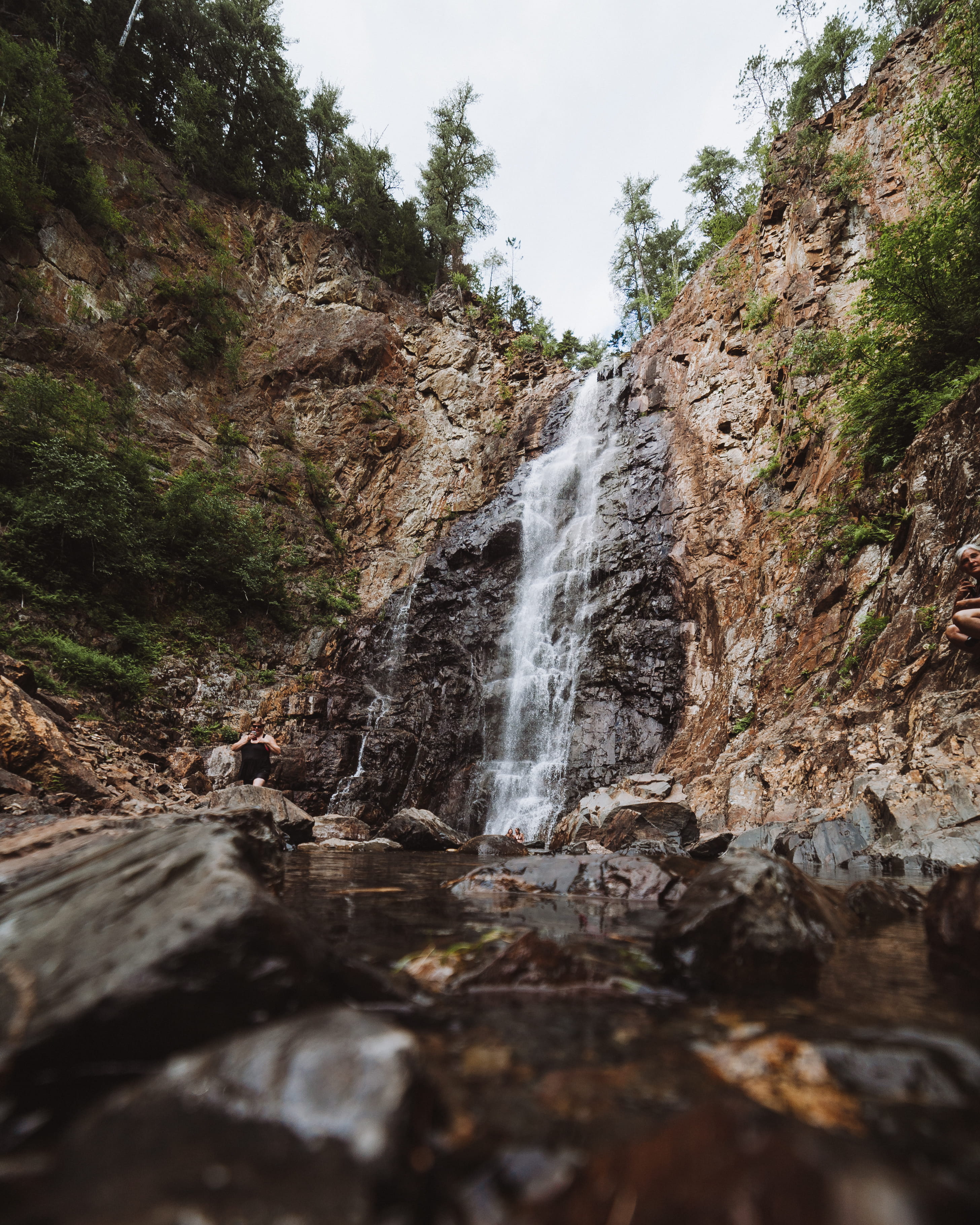 falling, rapid, leaf, plant, blue, landscape, rock - Object, sky, tree, rocky waterfall, summer, rock, flowing Water, explore, water, moss, clif, no People, Phone HD Wallpaper