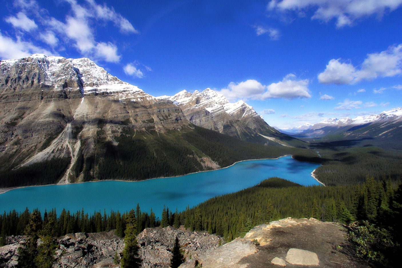 photography, tree, turquoise, no people, snow, tranquility, mountain range, canadien rockys, outdoors, sky, lake, nature, blue, landscape, mountain, tranquil scene, HD Wallpaper