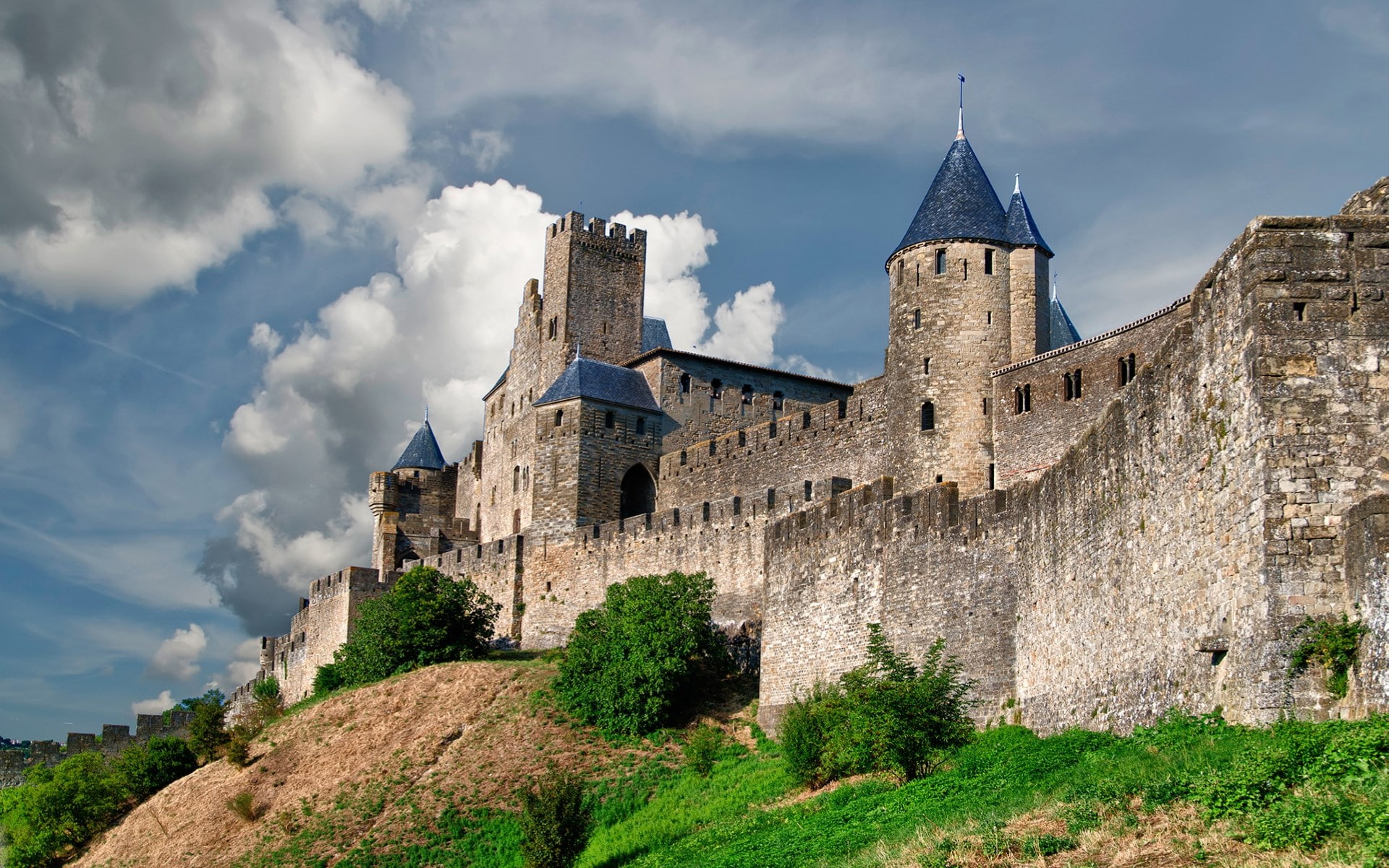 carcassonne, 1080P, HD Wallpaper