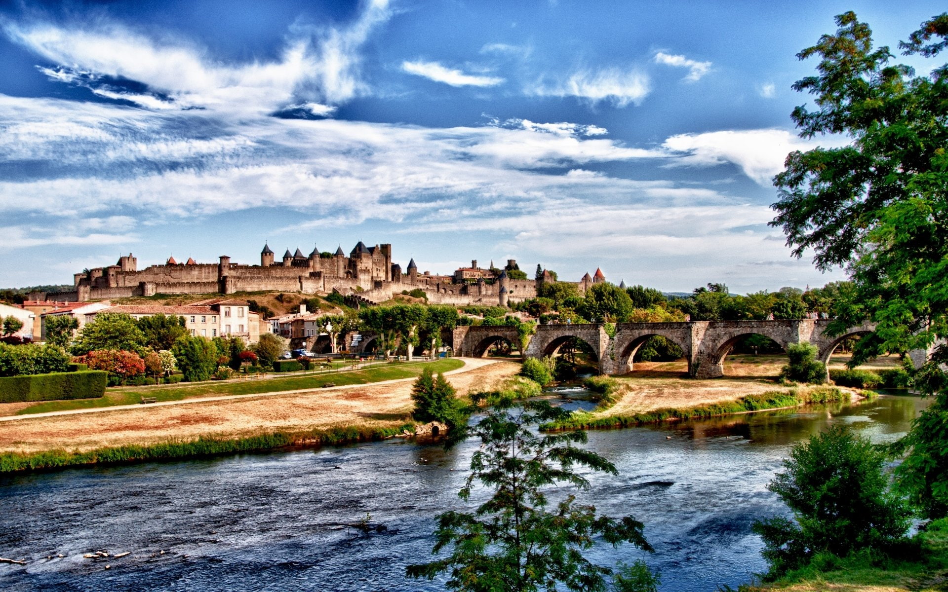 1080P, Carcassonne, Castles, HD Wallpaper