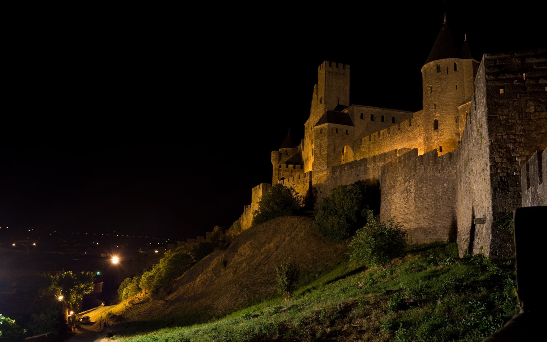 Carcassonne, 1080P, Castles, HD Wallpaper