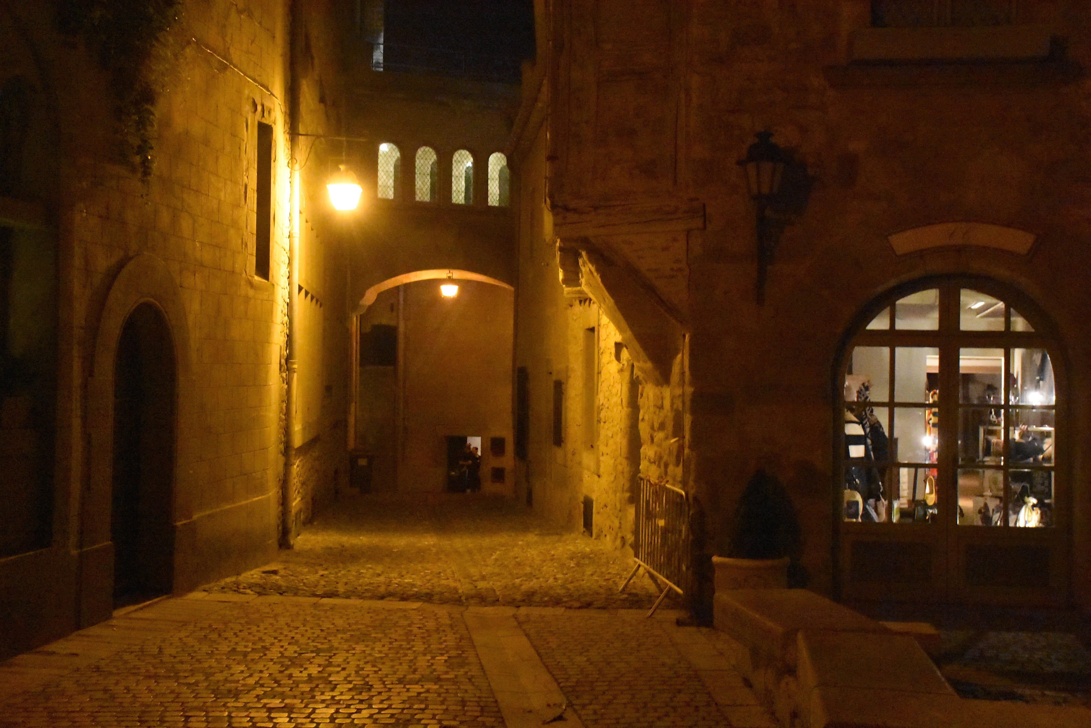 architecture, town, electric lamp, spooky, built structure, building exterior, 4K, window, lighting equipment, alley, light, medieval, arch, building, HD Wallpaper