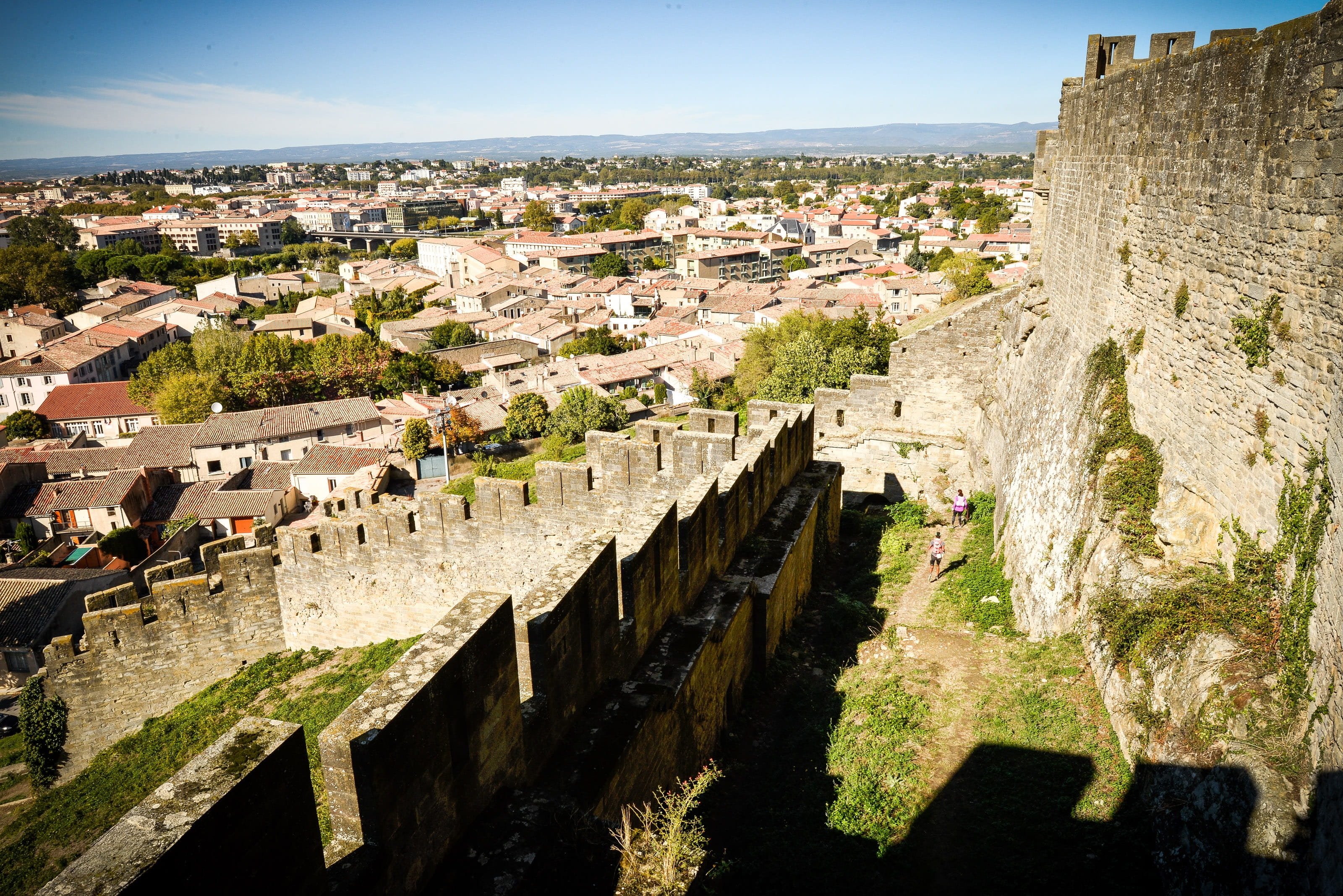 residential district, france, water, outdoors, tours, Medieval, ancient, cityscape, day, building, Carcassonne, 2K, travel destinations, cathar country, HD Wallpaper