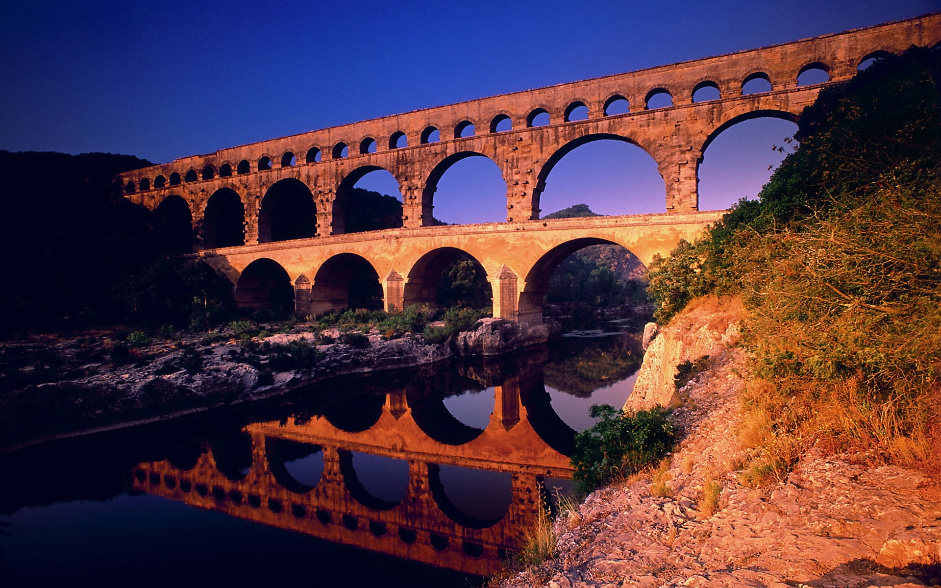 pont, languedoc, du, roussillon, gard, France, 1080P, HD Wallpaper