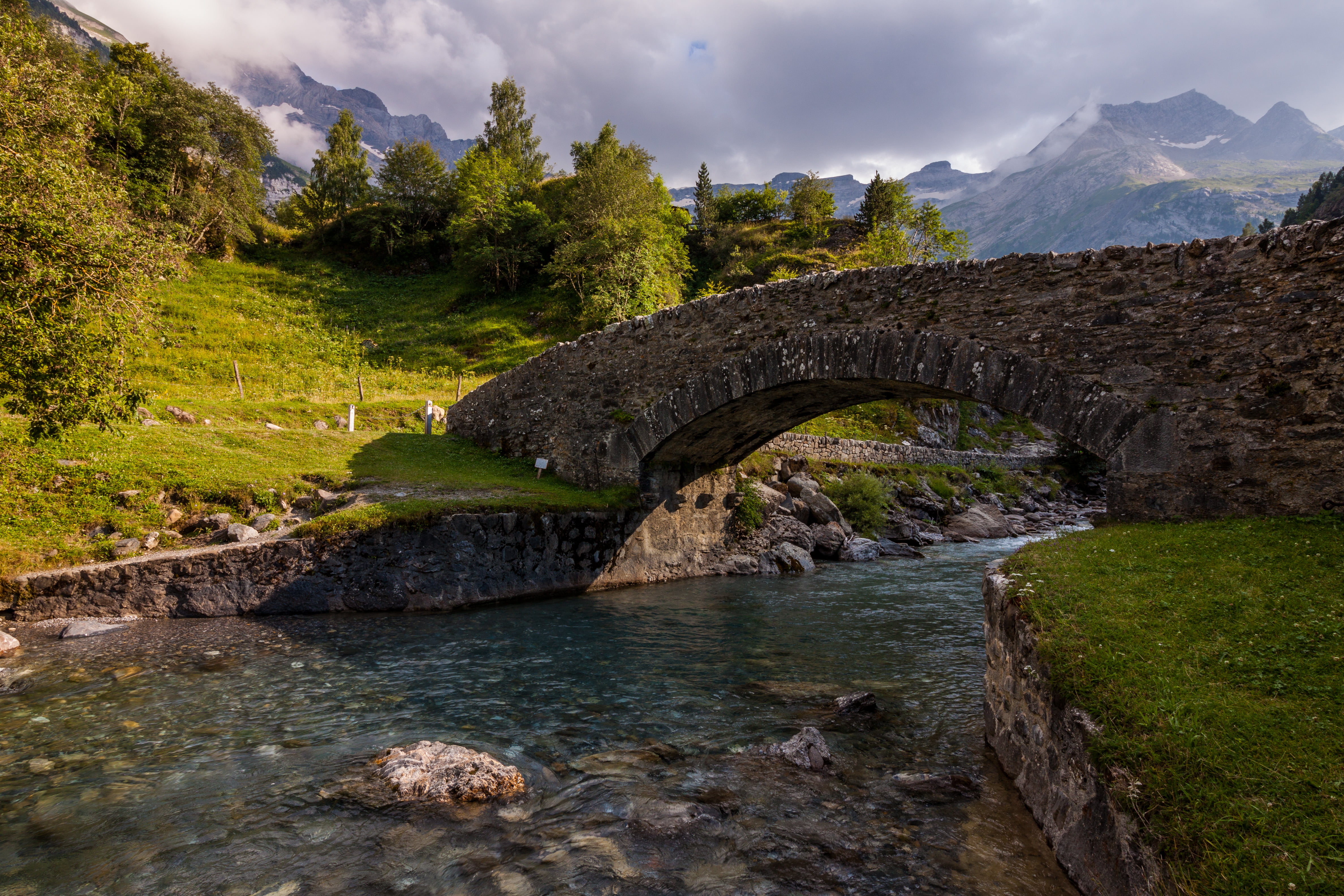 europe, travel, day, Frankreich, bridge  creek, bridge, mountain, time, river, concrete, architecture, voyage, nature, environment, landscape, green, history, HD Wallpaper